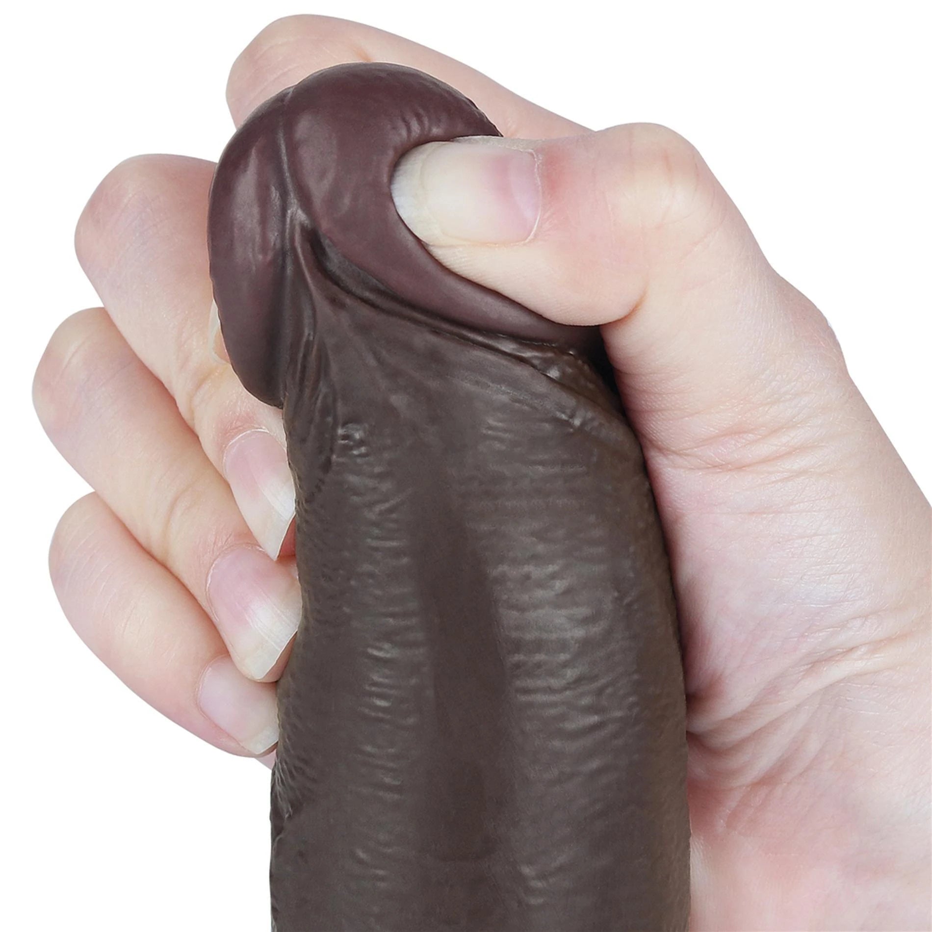 8.5'' Sliding Skin Dual Layer Dong Black