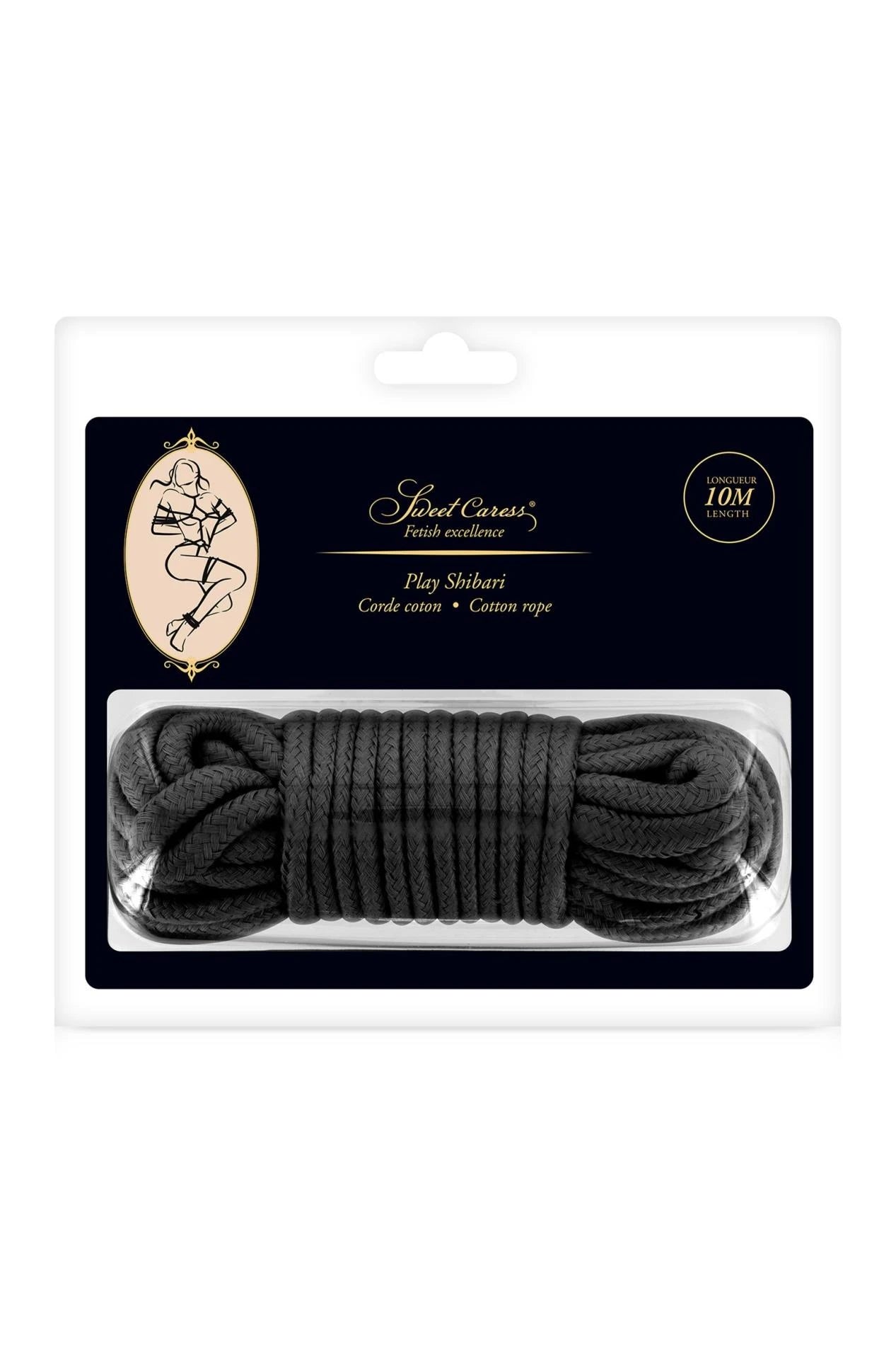 SM BONDAGE ROPE BLACK 10M (Taille: T2)