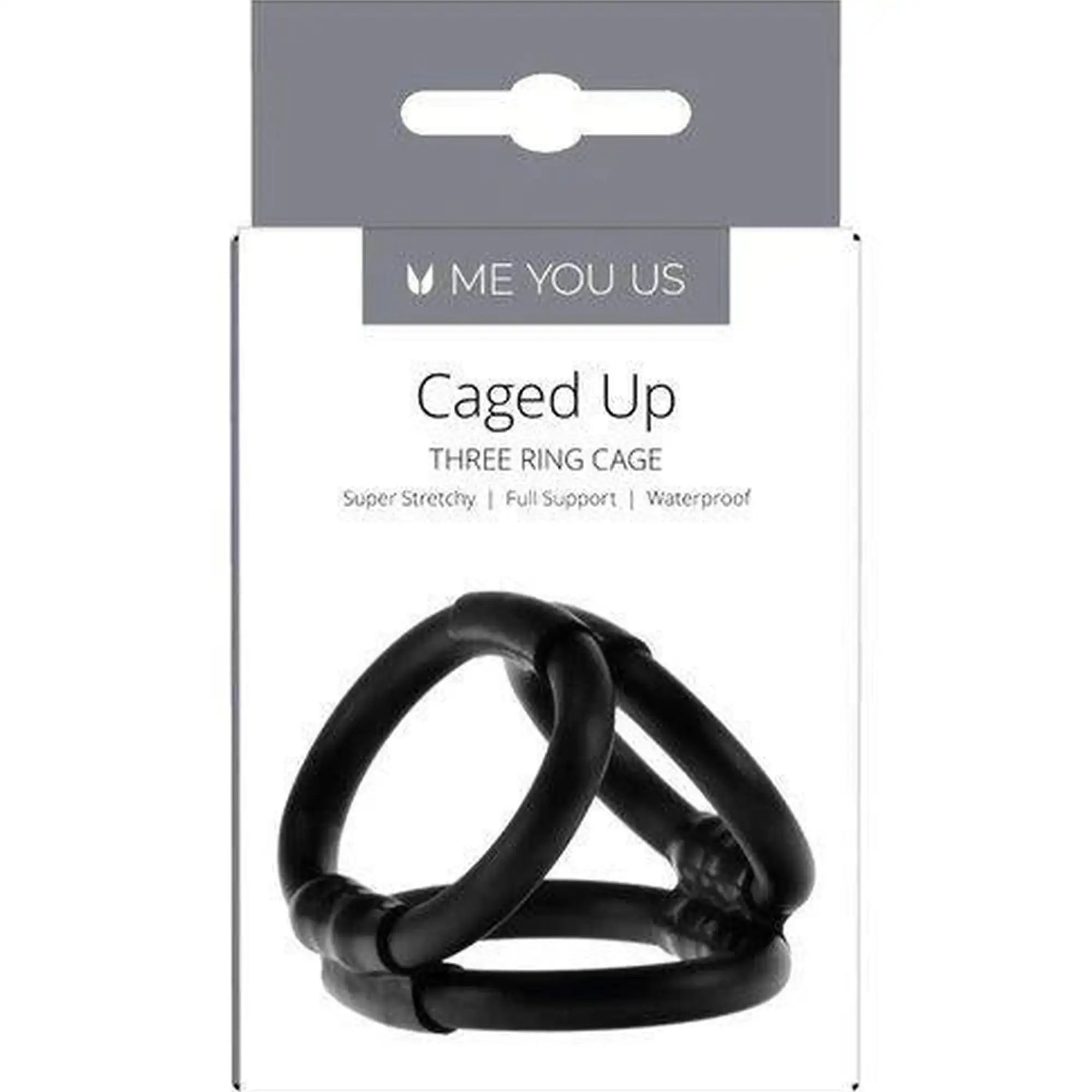 Pierścień- Me You Us Caged Up Cock Cage Black