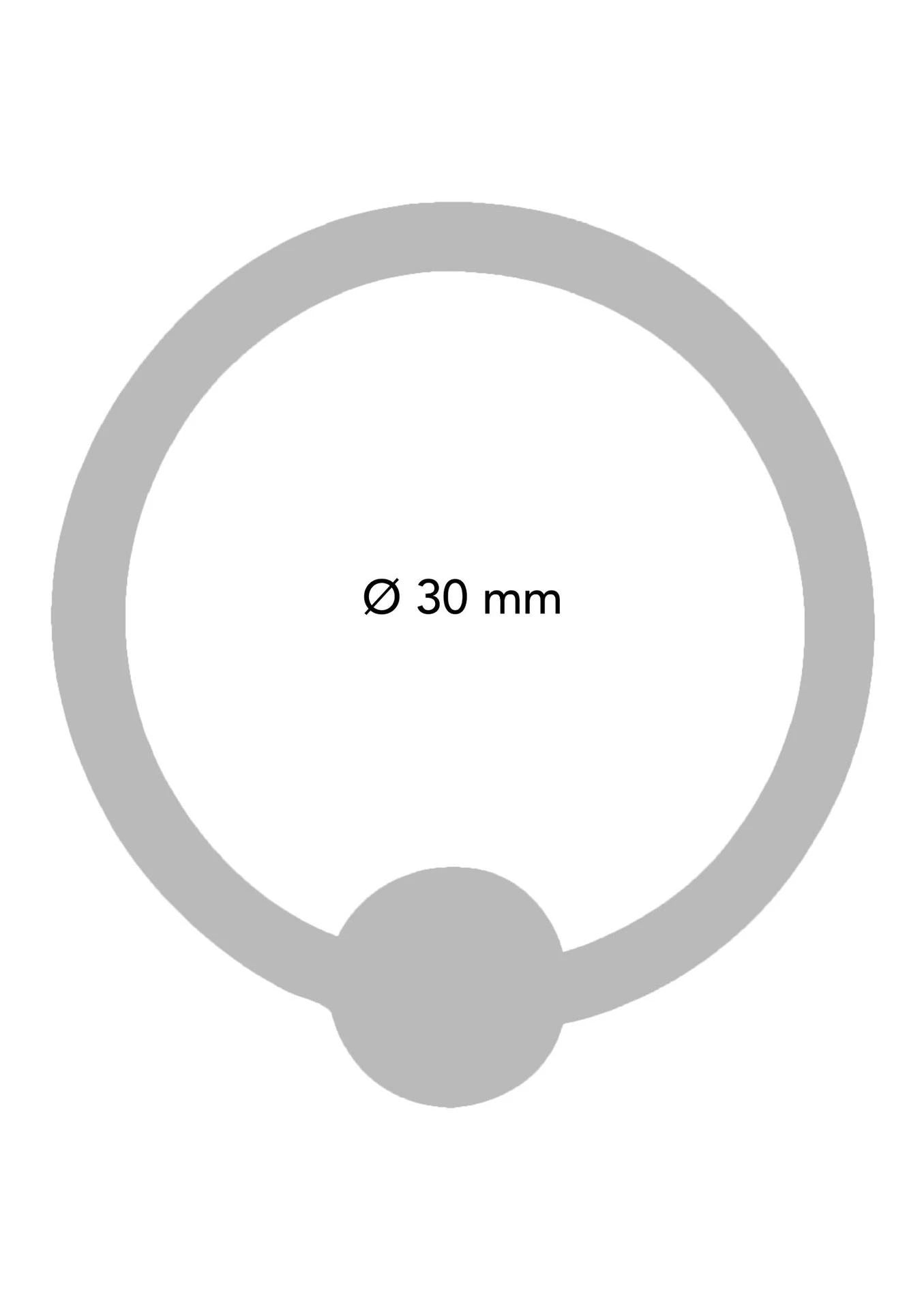 Bague Gland 30 mm Argent