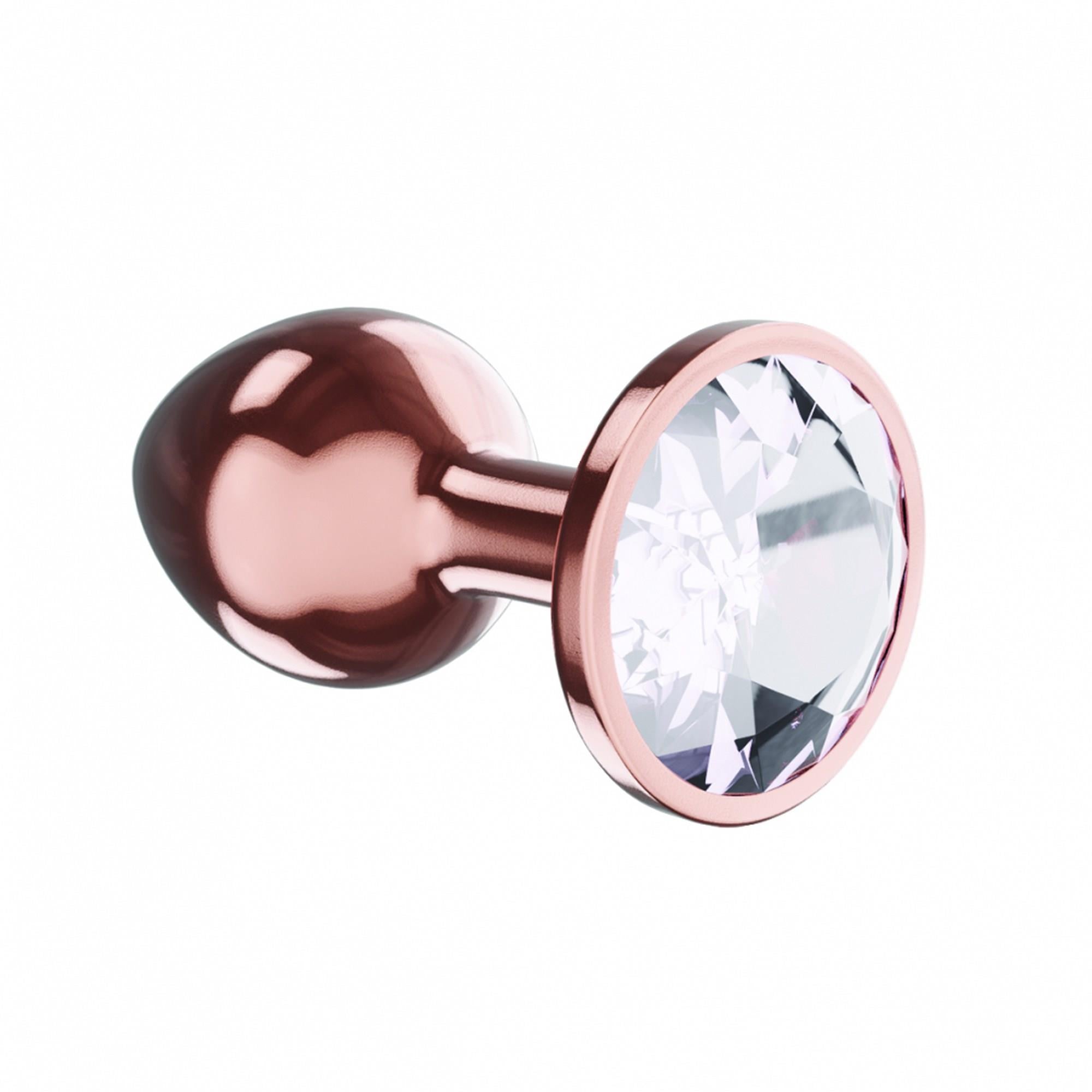 Plug-Butt Plug Diamond Moonstone Shine L Or rose