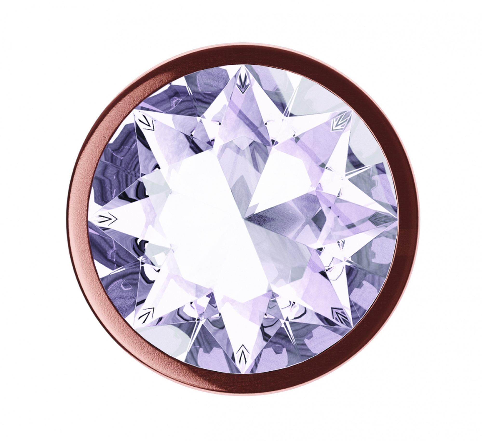 Plug-Butt Plug Diamond Moonstone Shine L Or rose