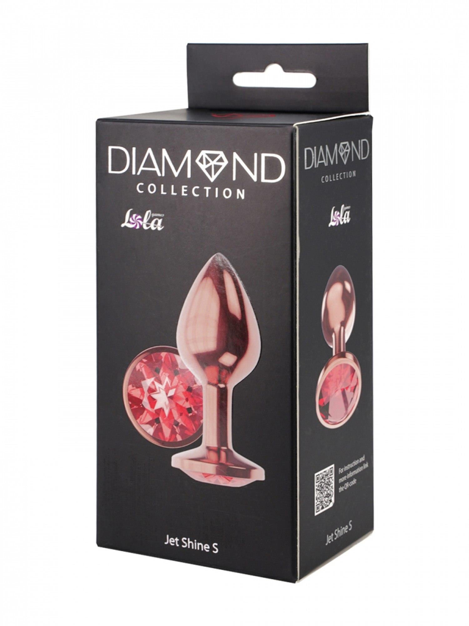 Plug-Butt Plug Diamond Ruby Shine S Or rose