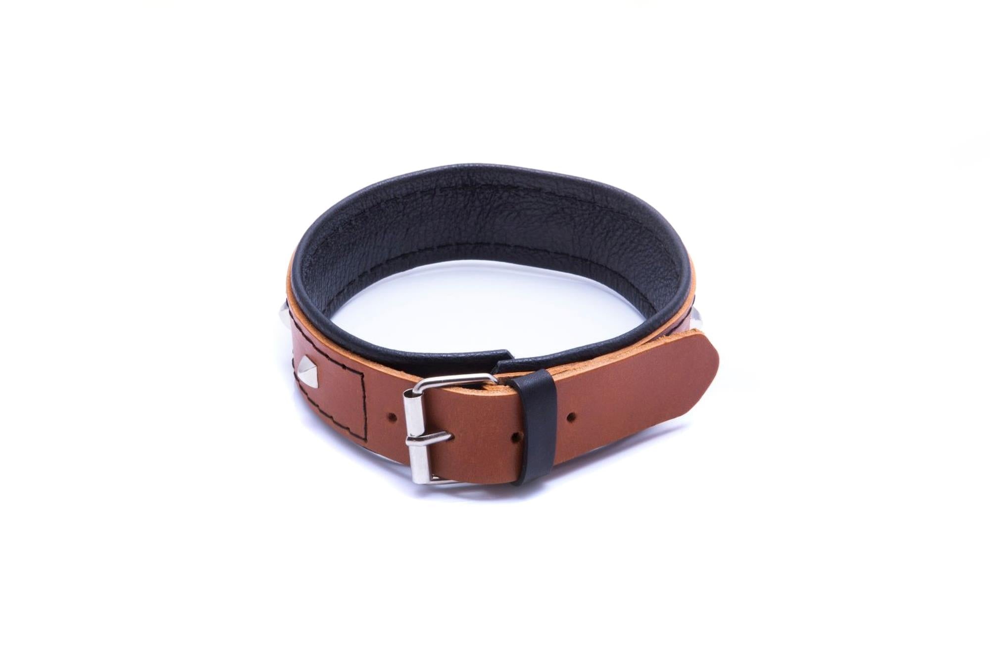Collier femme Whips sans laisse, cognac