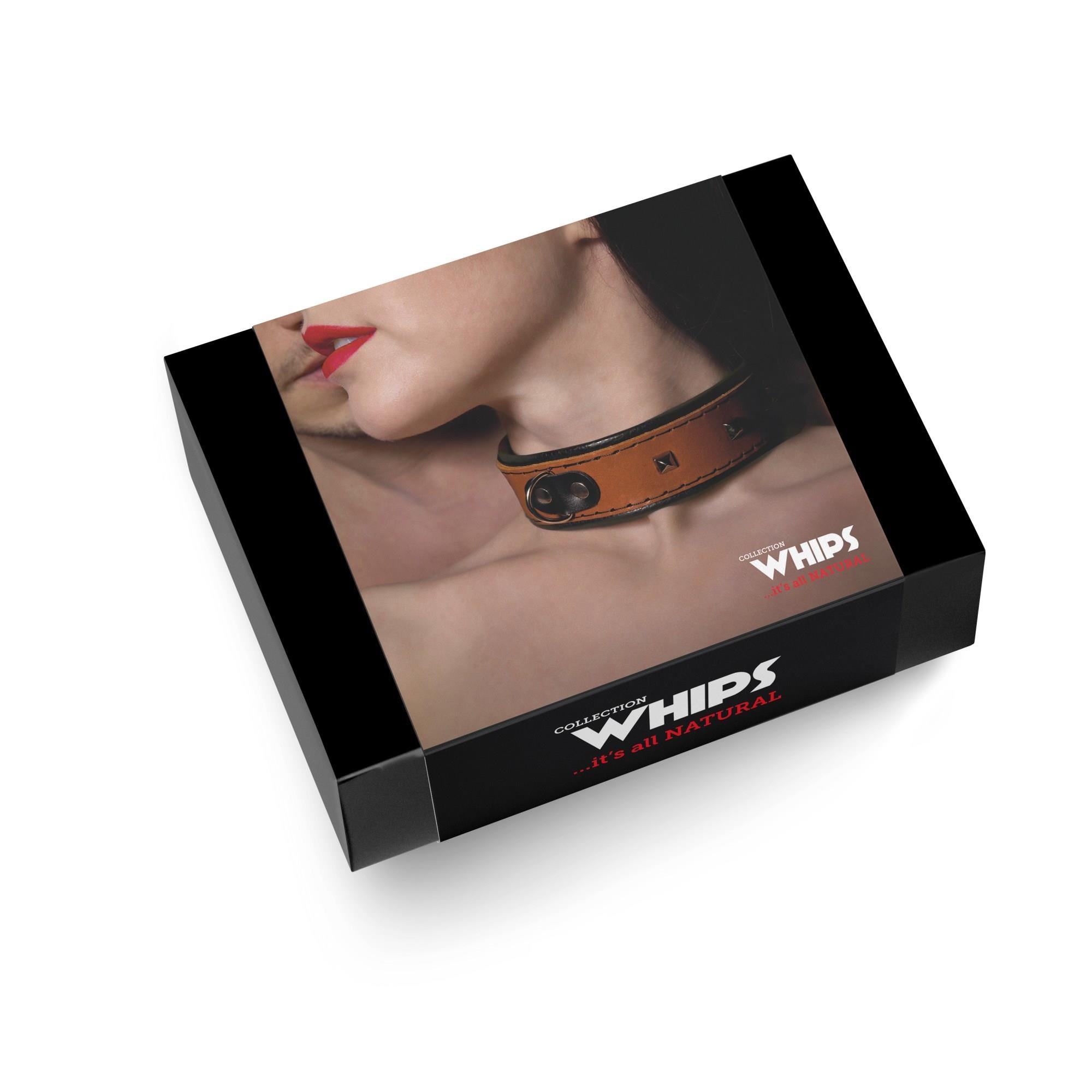 Collier femme Whips sans laisse, cognac