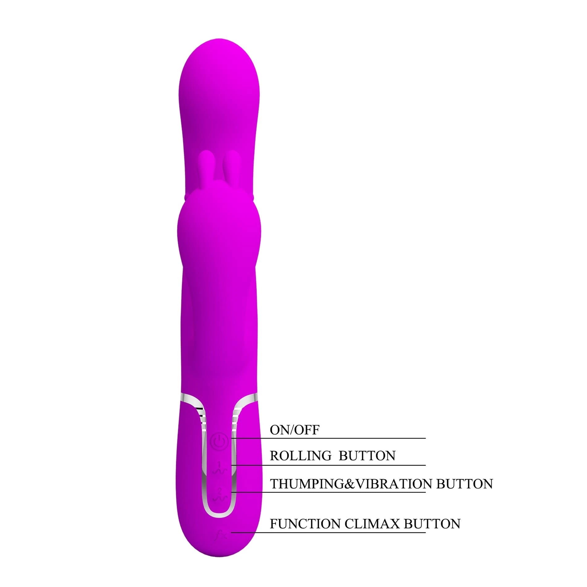 PRETTY LOVE - Cammy Purple, Twinkled Tenderness, 7 fonctions de pulsation 7 fonctions de vibration 4 fonctions de roulement