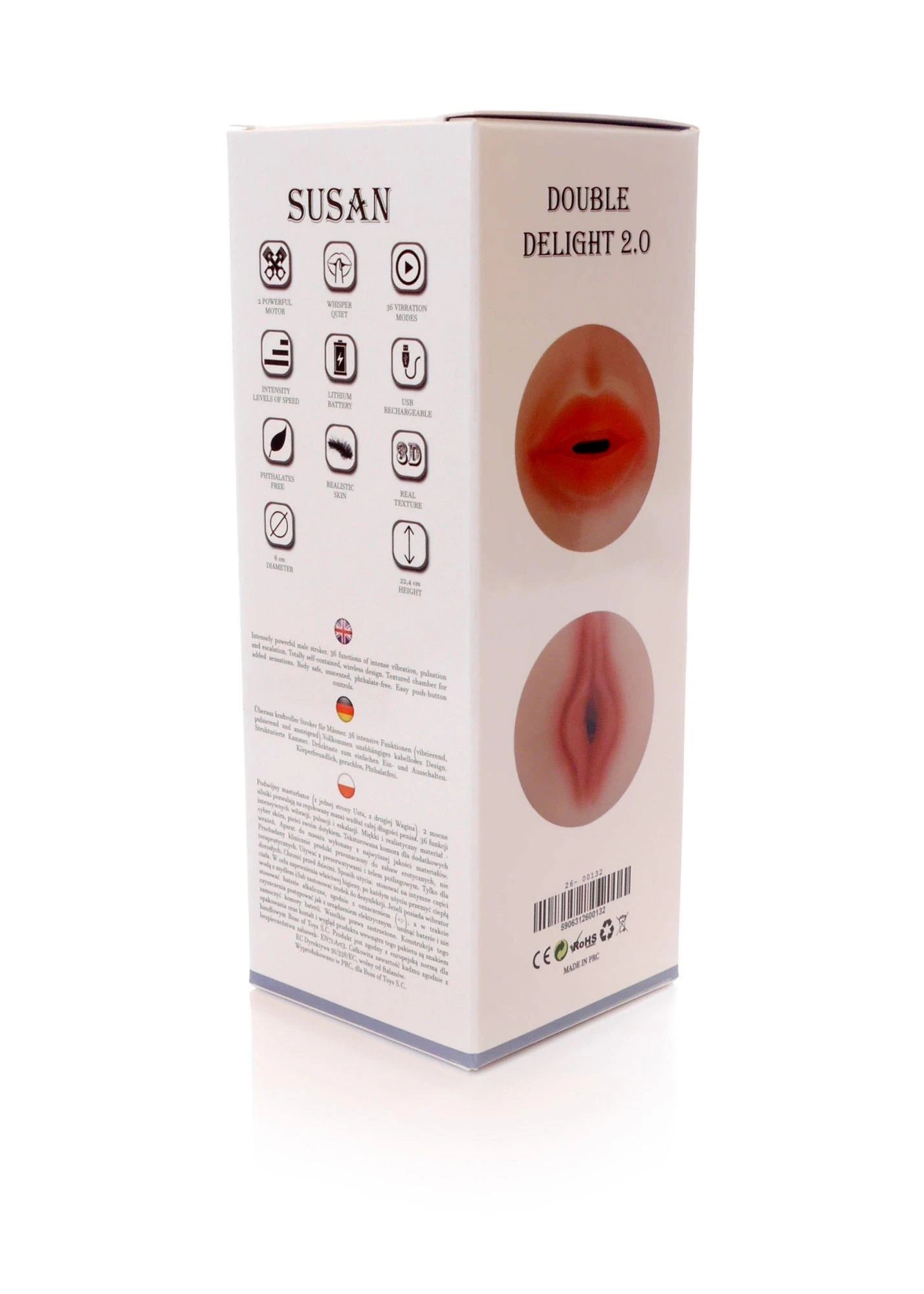 Masturbateur - SUSAN Double Delight 2.0 - 36 fonctions USB