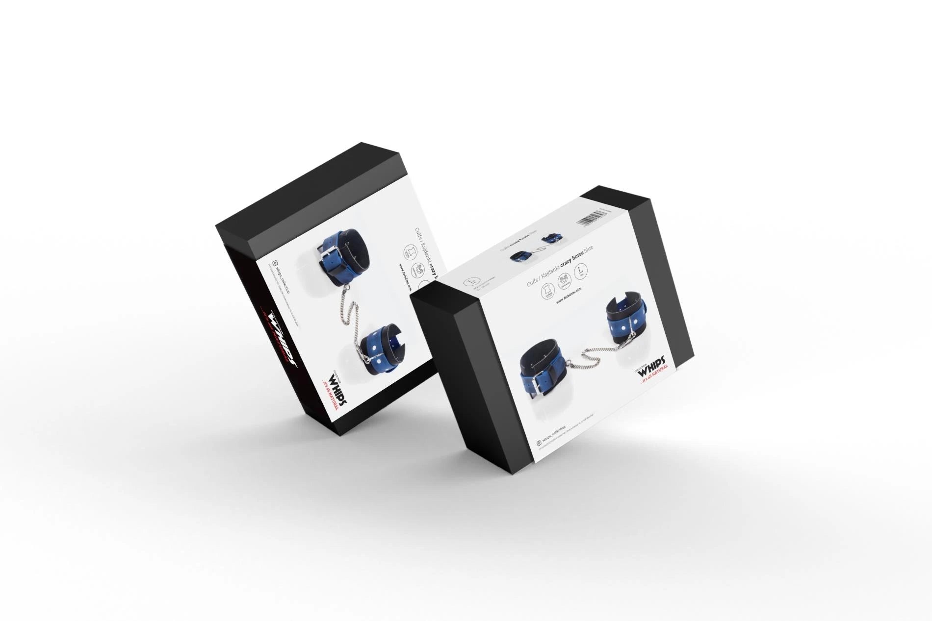 Menottes - Cuffs Crazy Horse Bleu, Grandes