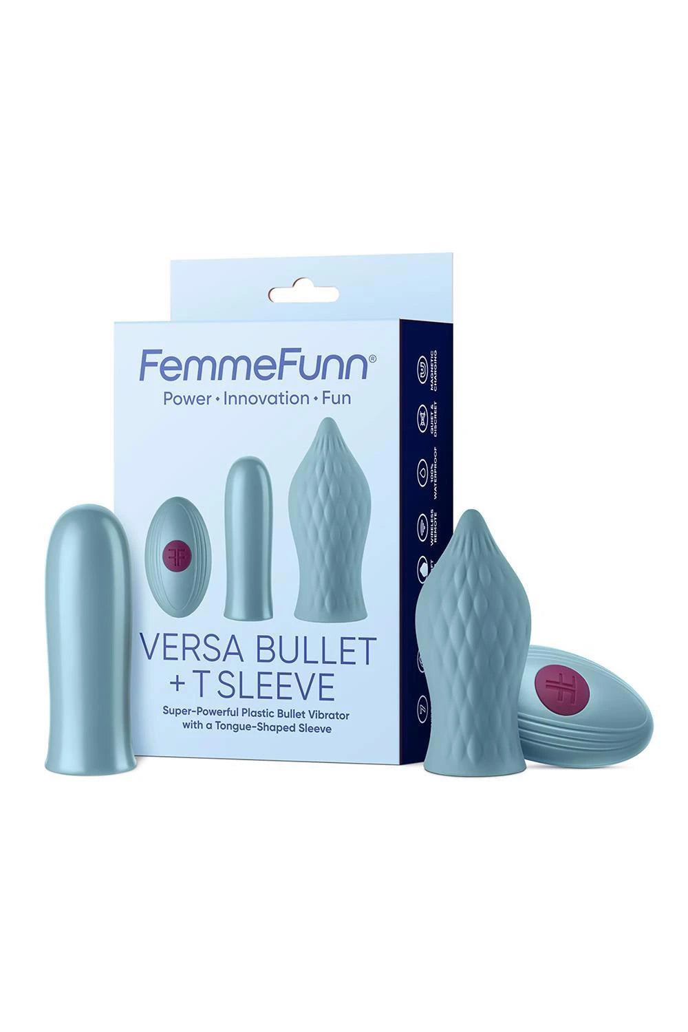 FEMMEFUNN VERSA BULLET AVEC GAINE EN T BLEU CLAIR