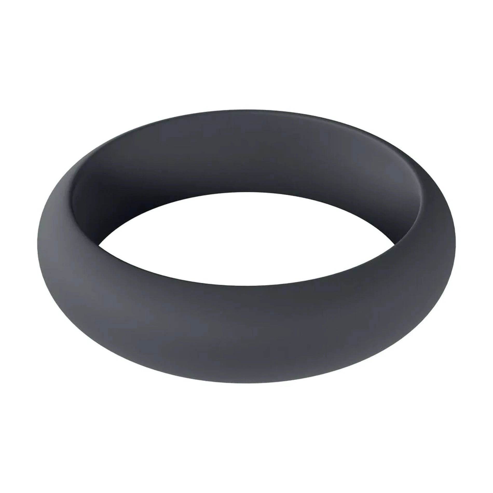 Wide O Silicone Cockring - XL - 50mm - Black