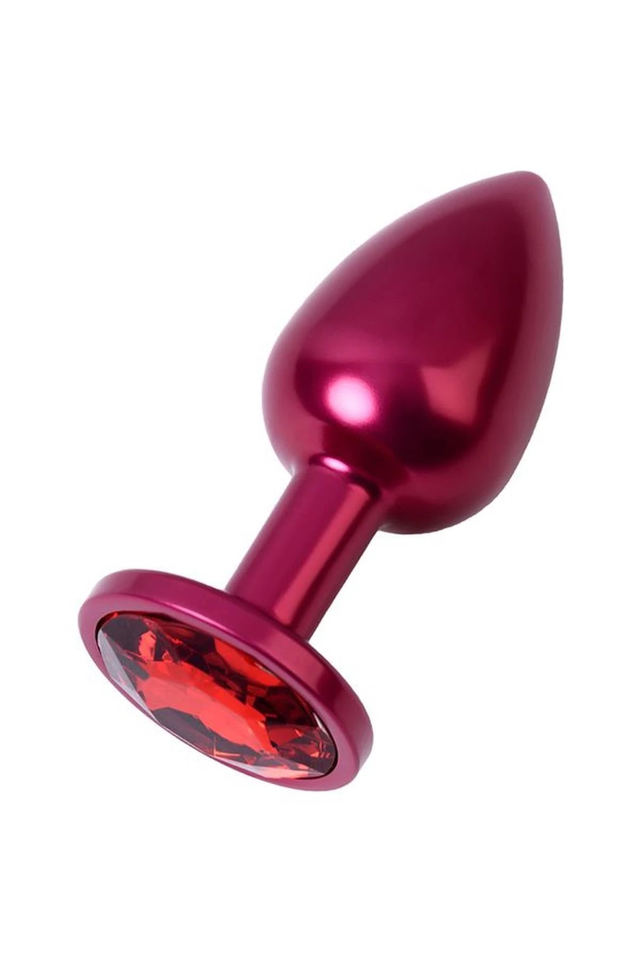 TOYFA Metal red anal plug with a red colored gem