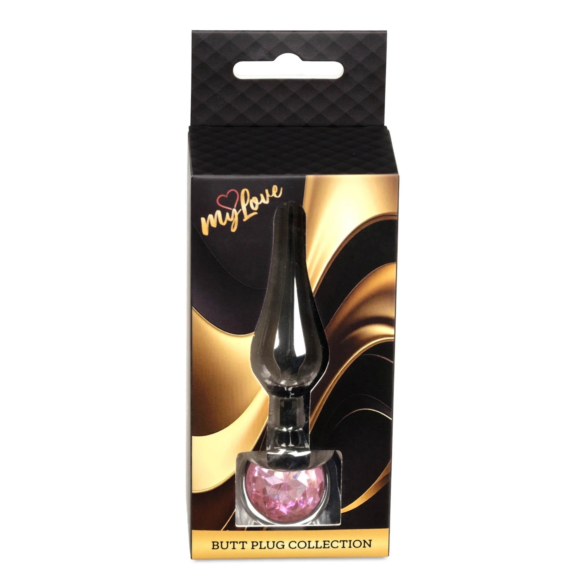 MyLove Toys - Bijoux BUTT PLUG Argent foncé - Rose