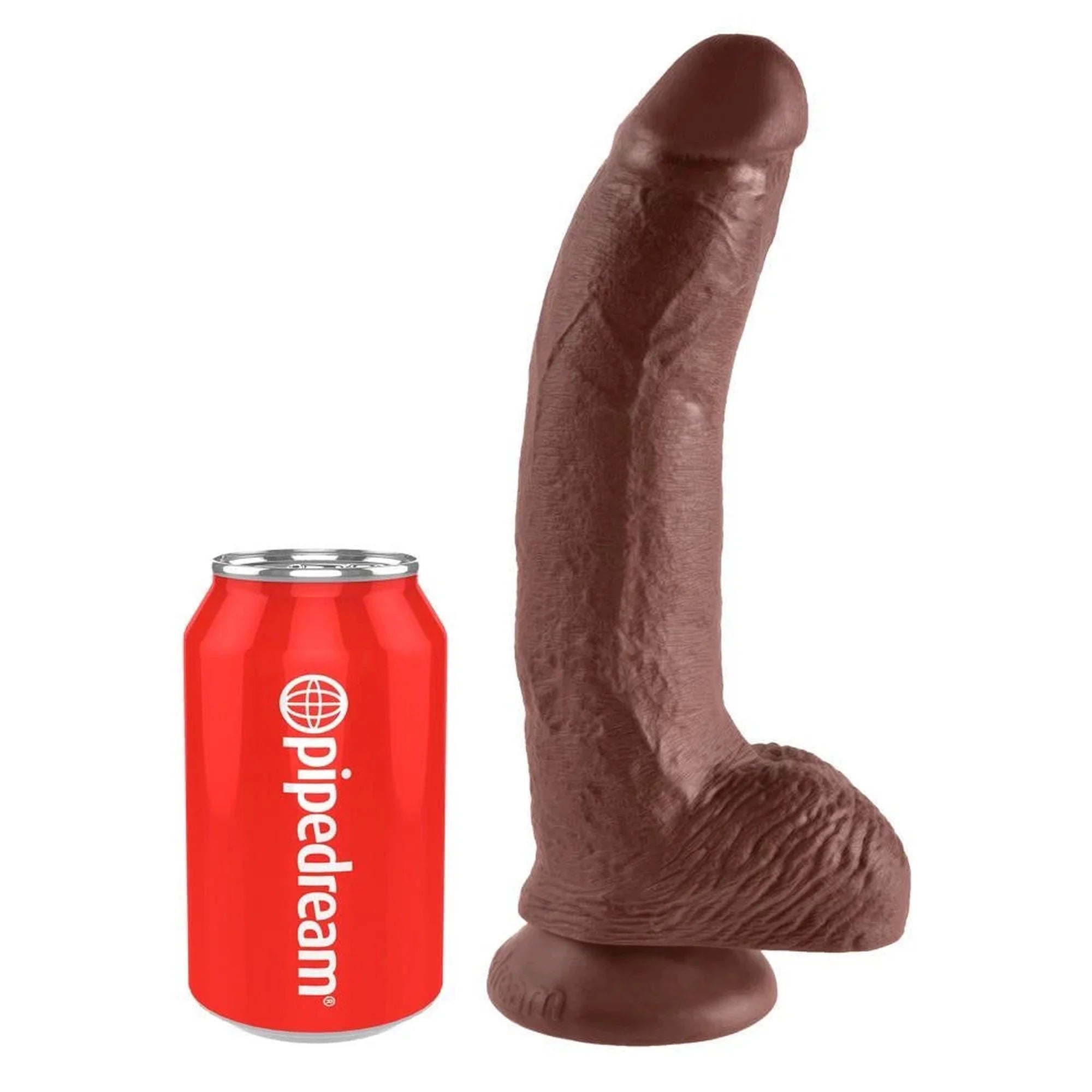KC 9" Cock with Balls Brown