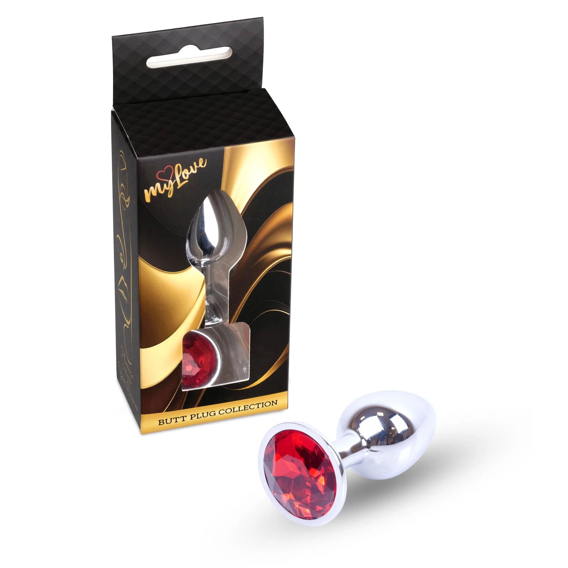 MyLove Toys - Jewellery Silver PLUG- Red