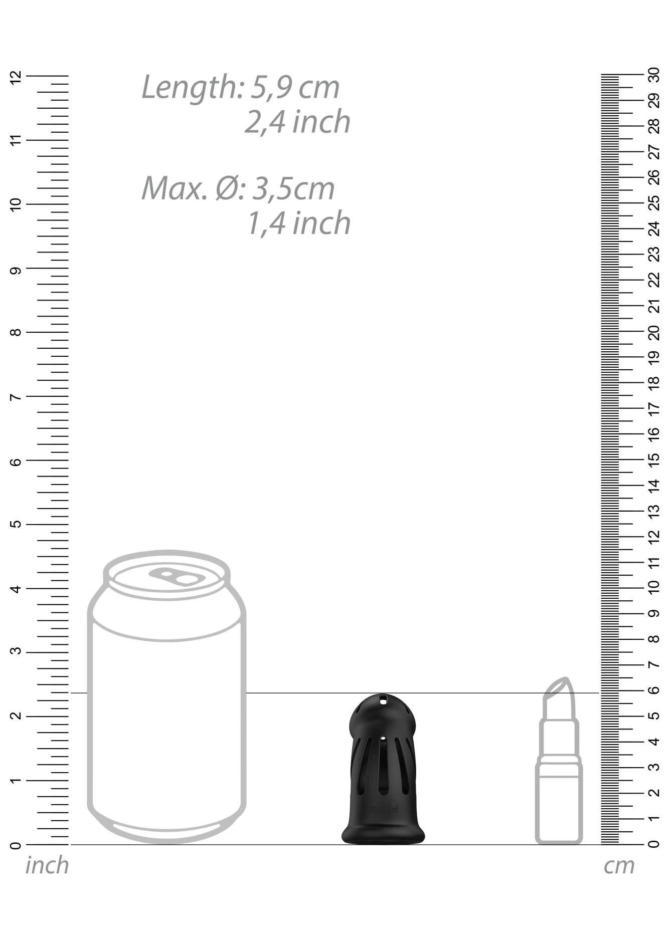 Modèle 27 - Cage de chasteté en silicone ultra doux - Noir