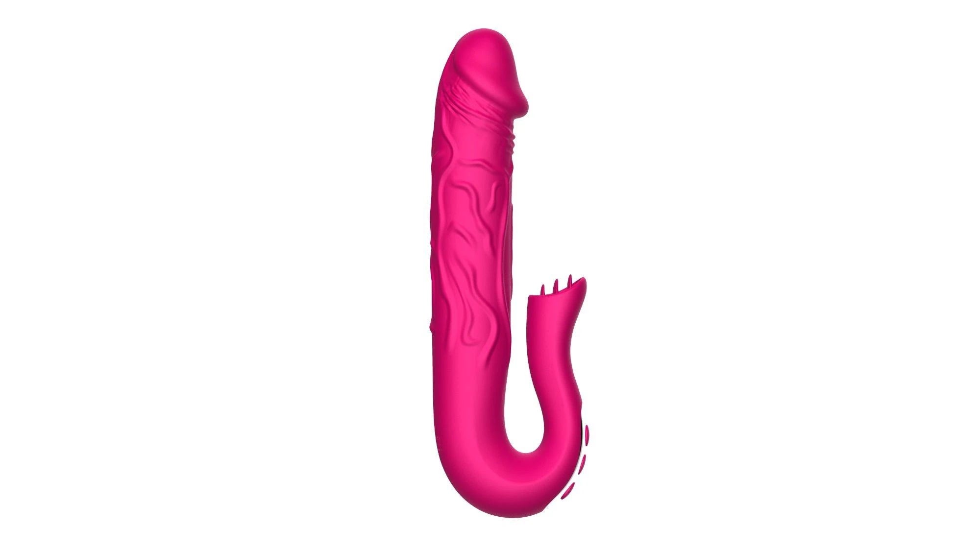 Vibromasseur réaliste pour stimulation linguale