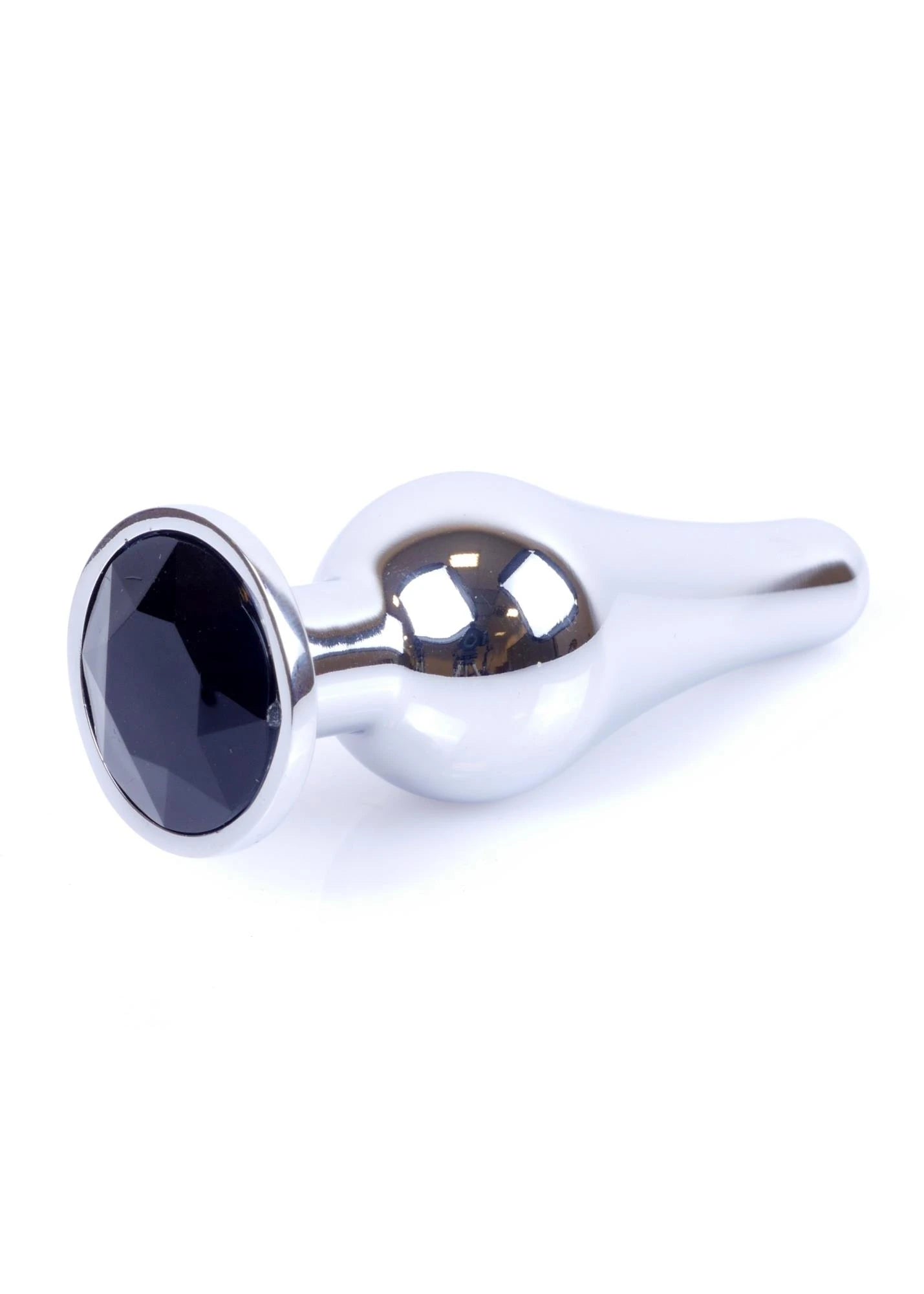 Plug-Bijoux Plug anal en Argent - Noir