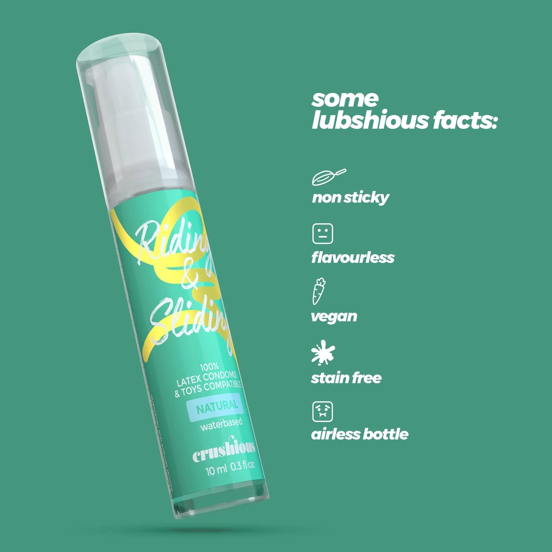 Riding and Sliding - Waterbased Lubricant - 0.3 fl oz / 10 ml