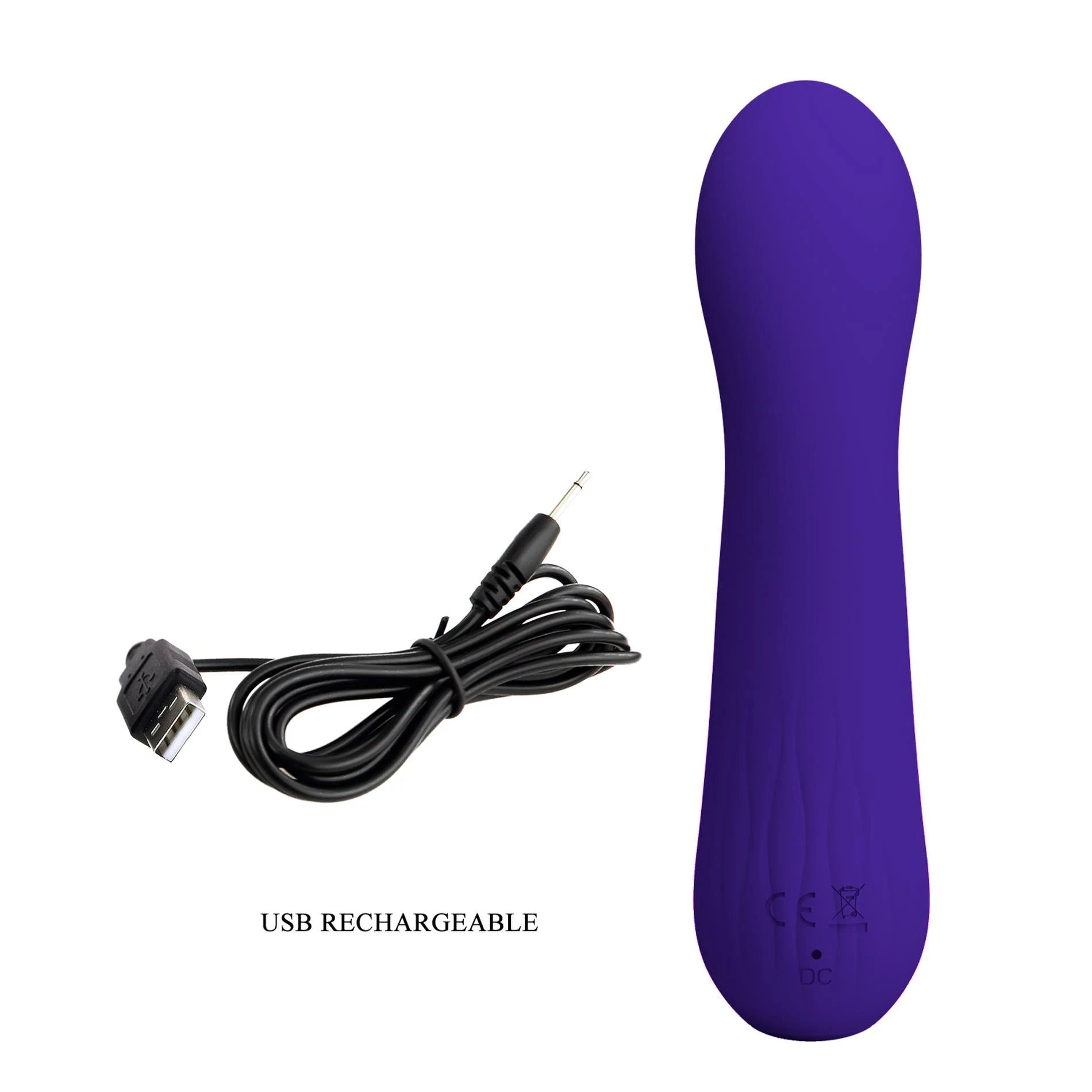 PRETTY LOVE - Faun Dark Purple, vibromasseur point G, 12 fonctions de vibration Fonction mémoire