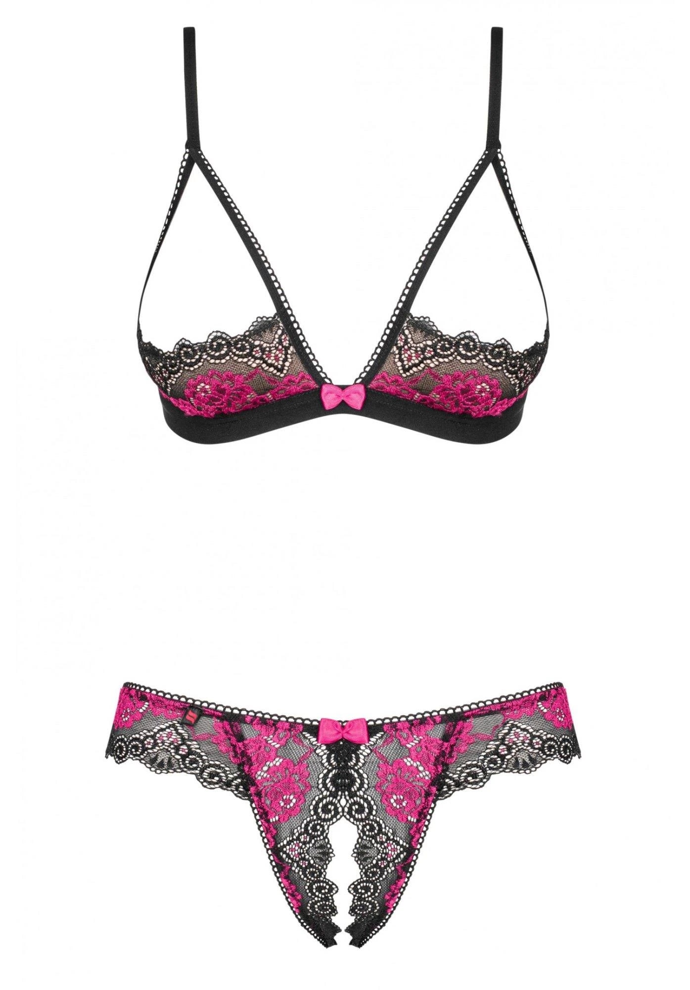 Tulia 2-piece open black set XS/S
