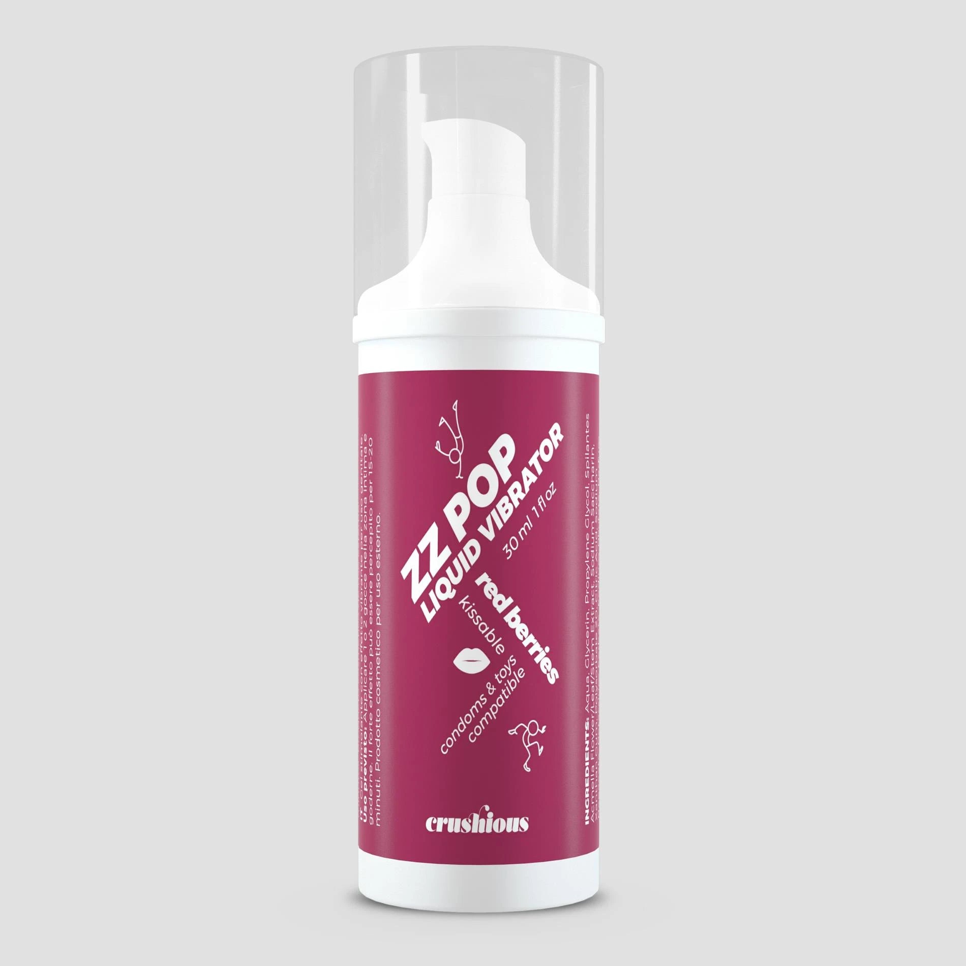 ZZ Pop - Kissable Liquid Vibrator - Red Berries - 1 fl oz / 30 ml