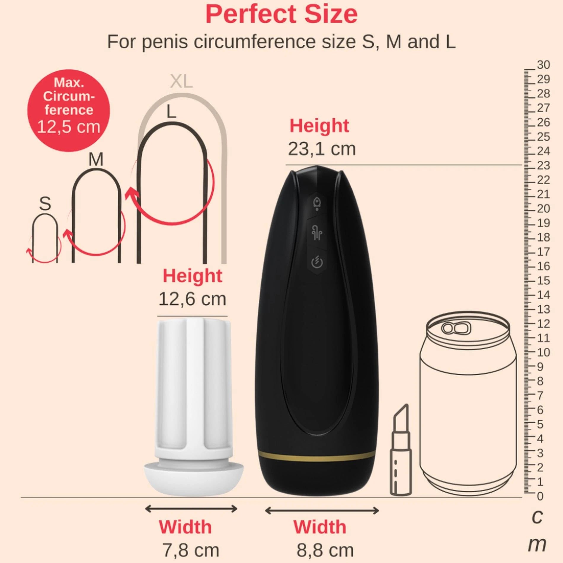 Masturbator - Nappex™ White Black - Premium Masturbators (10 Languages
