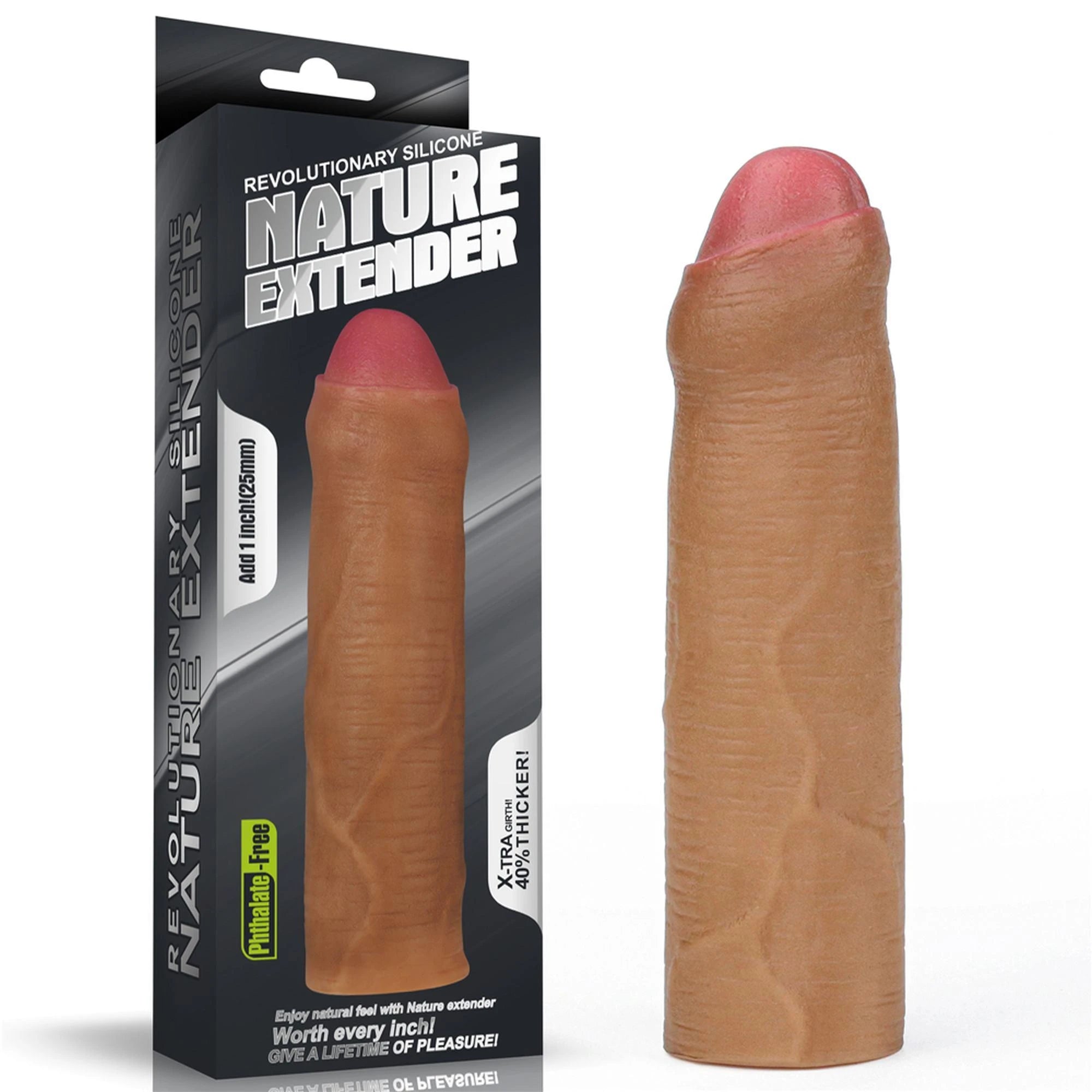 Add 1" Revolutionary Silicone Nature Extender Uncircumcised