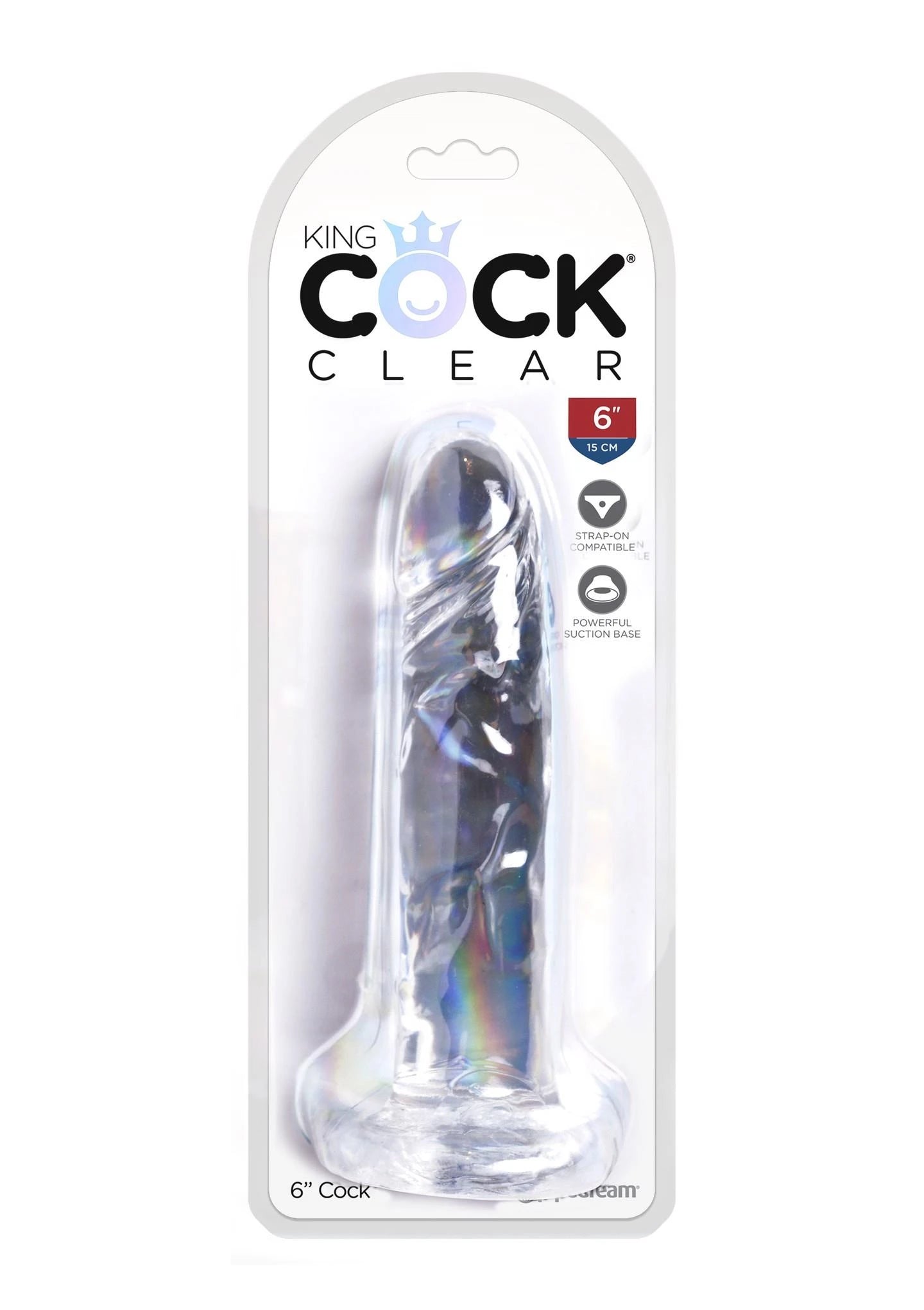 King Cock 6 pouces Transparent