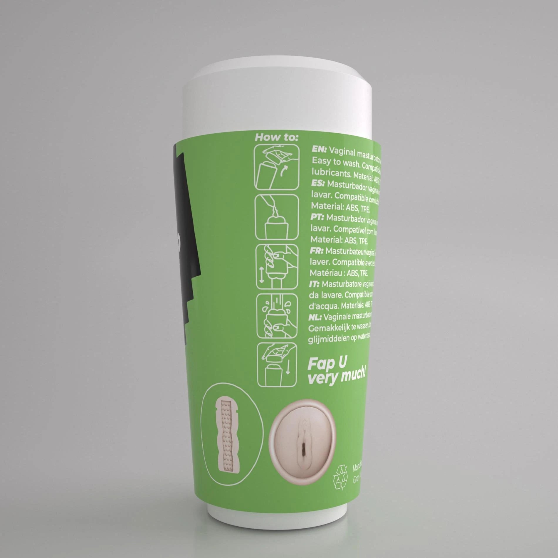 Fappucino Creamy Puss - Vaginal Masturbator Cup - Green