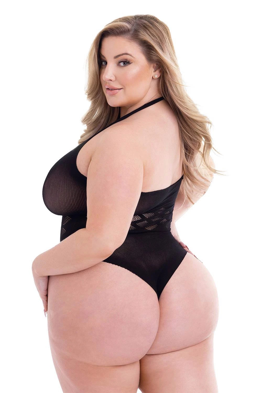 BACI JACQUARD BODYSUIT BLACK, QUEEN