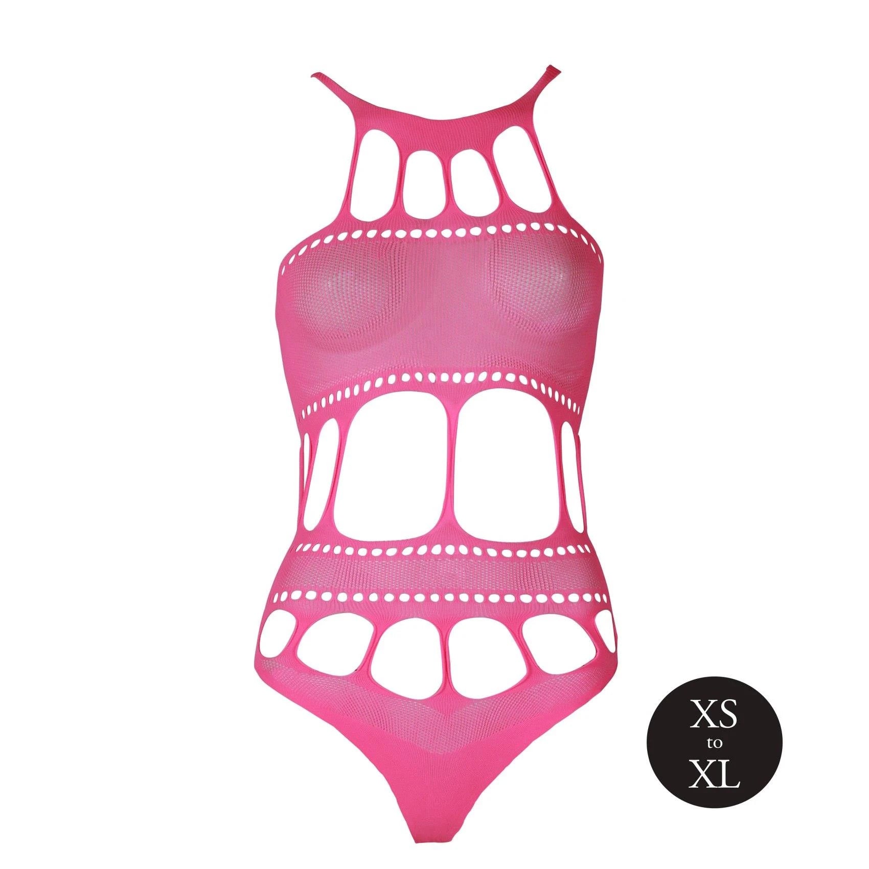 Body col Bardot - Rose fluo - XS/XL