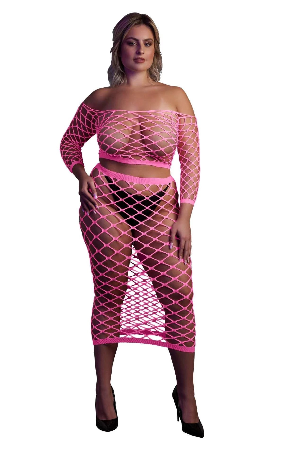 Crop top manches longues et jupe longue XL/XXXXL