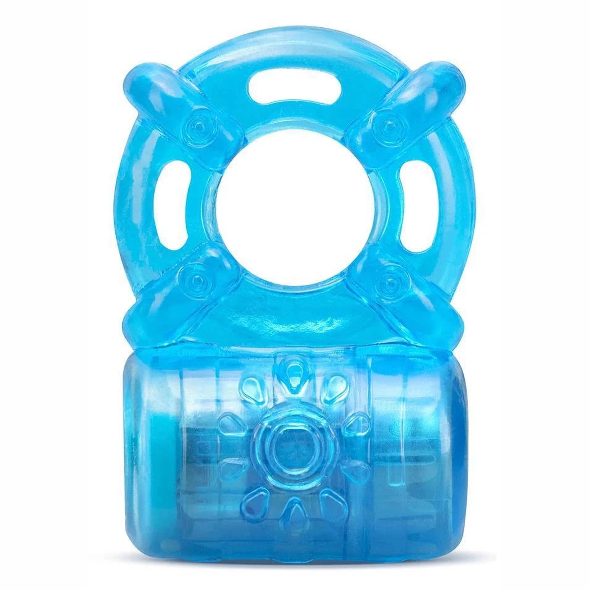 STAY HARD 5 FUNCTION COCK RING BLUE