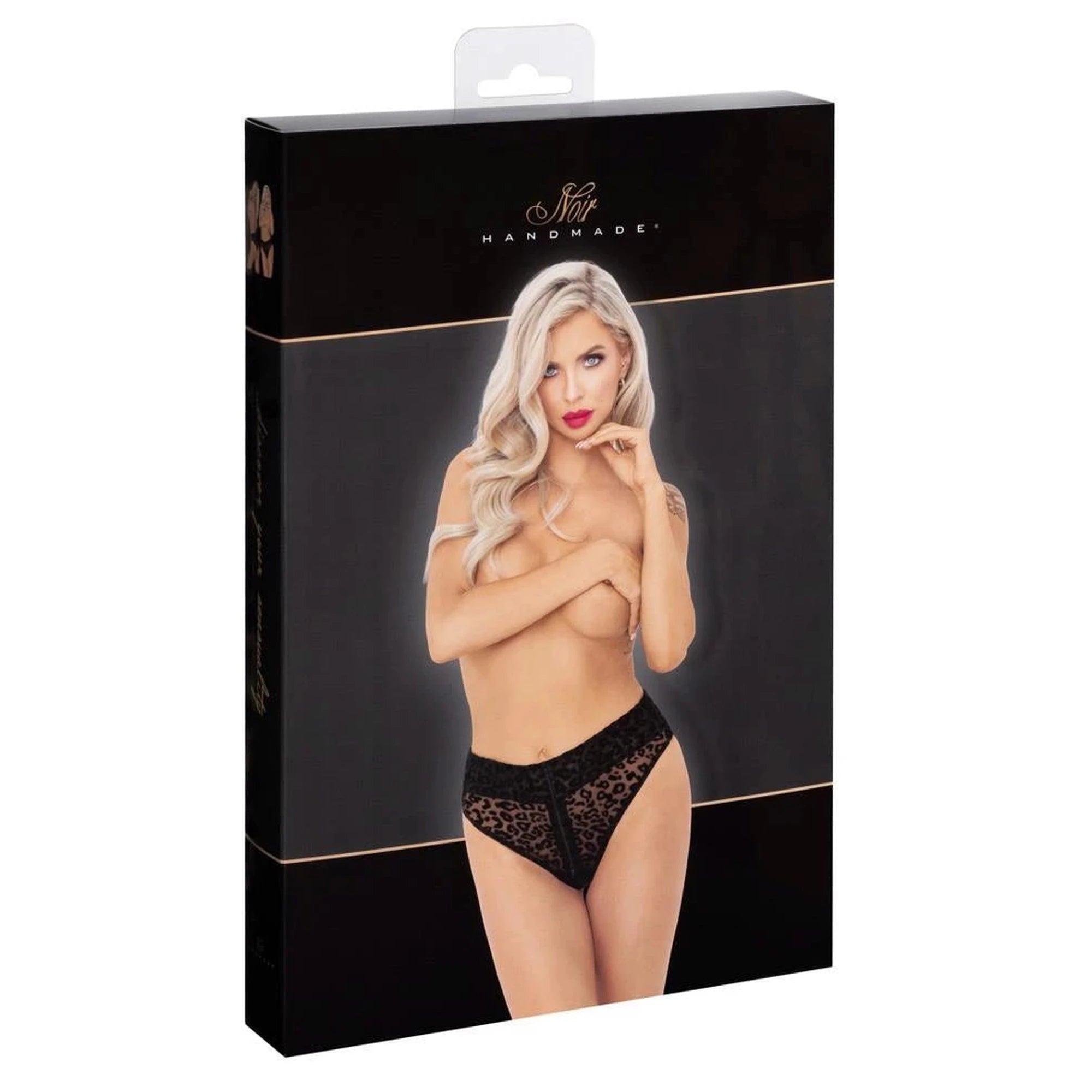 Collant noir léopard XL