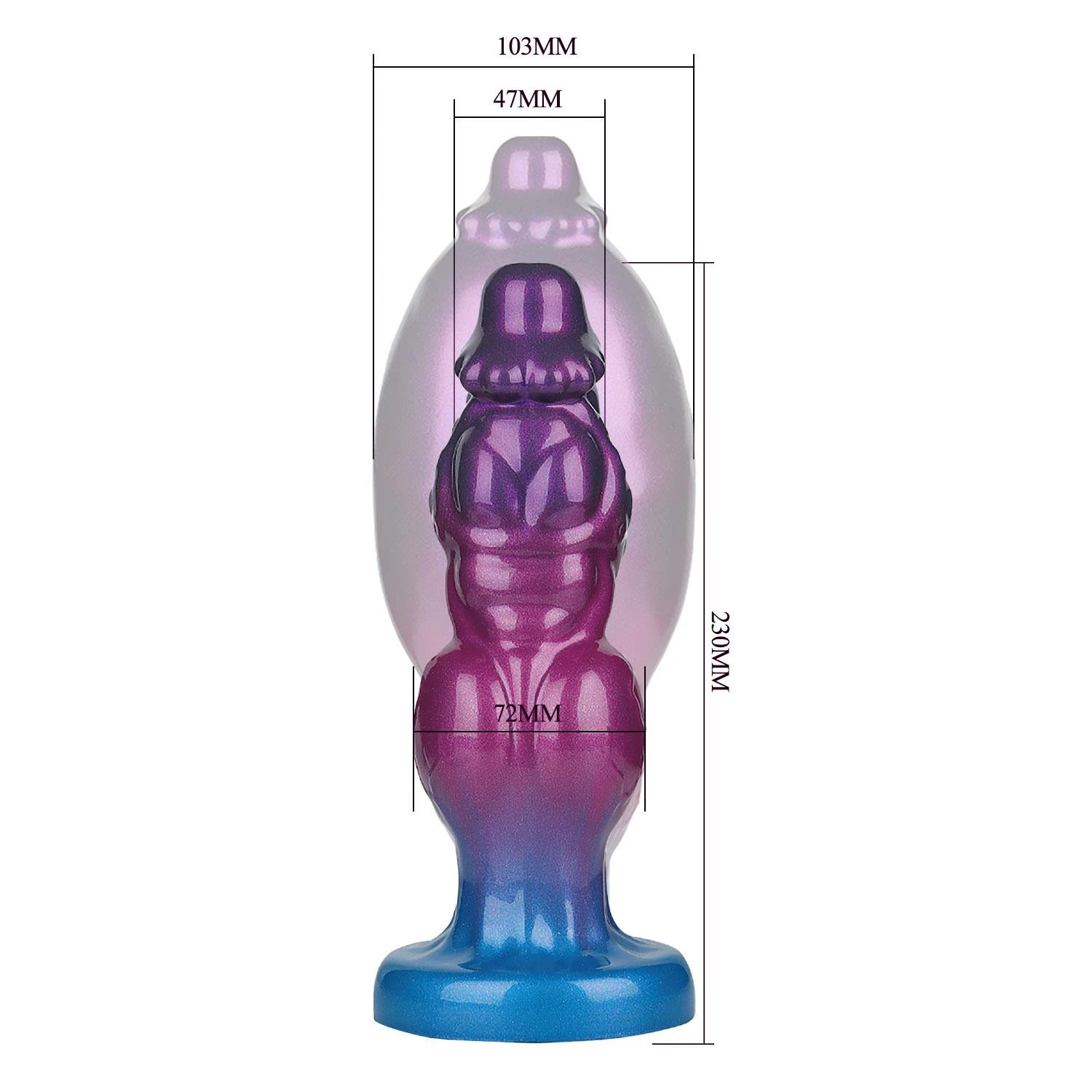 Monstre de puissance Rift Titan – Godemichet en silicone Monstre ondulé de 24 cm