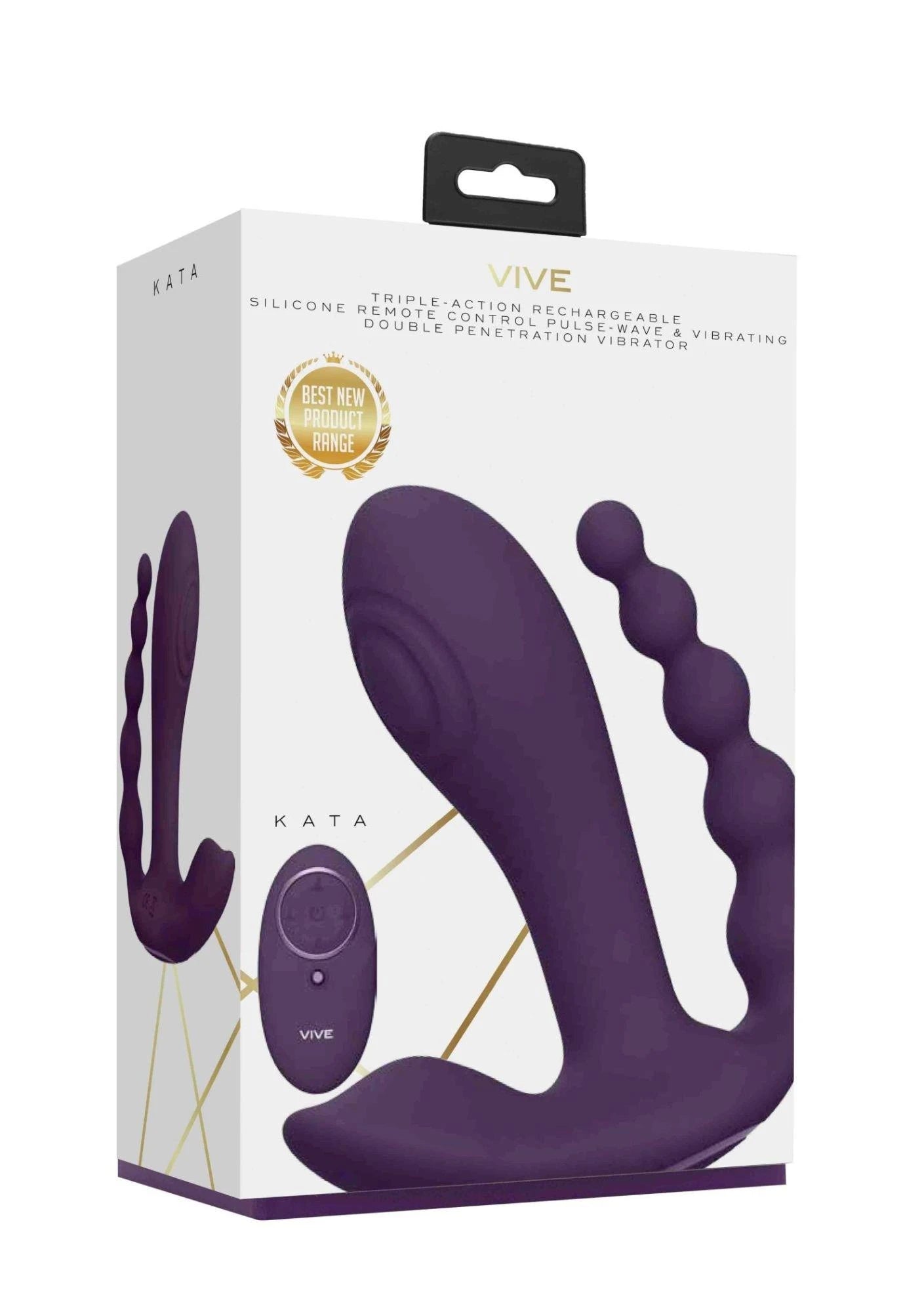 Kata - Pulse Wave  Vibrating Double Penetration Vibrator - Purple