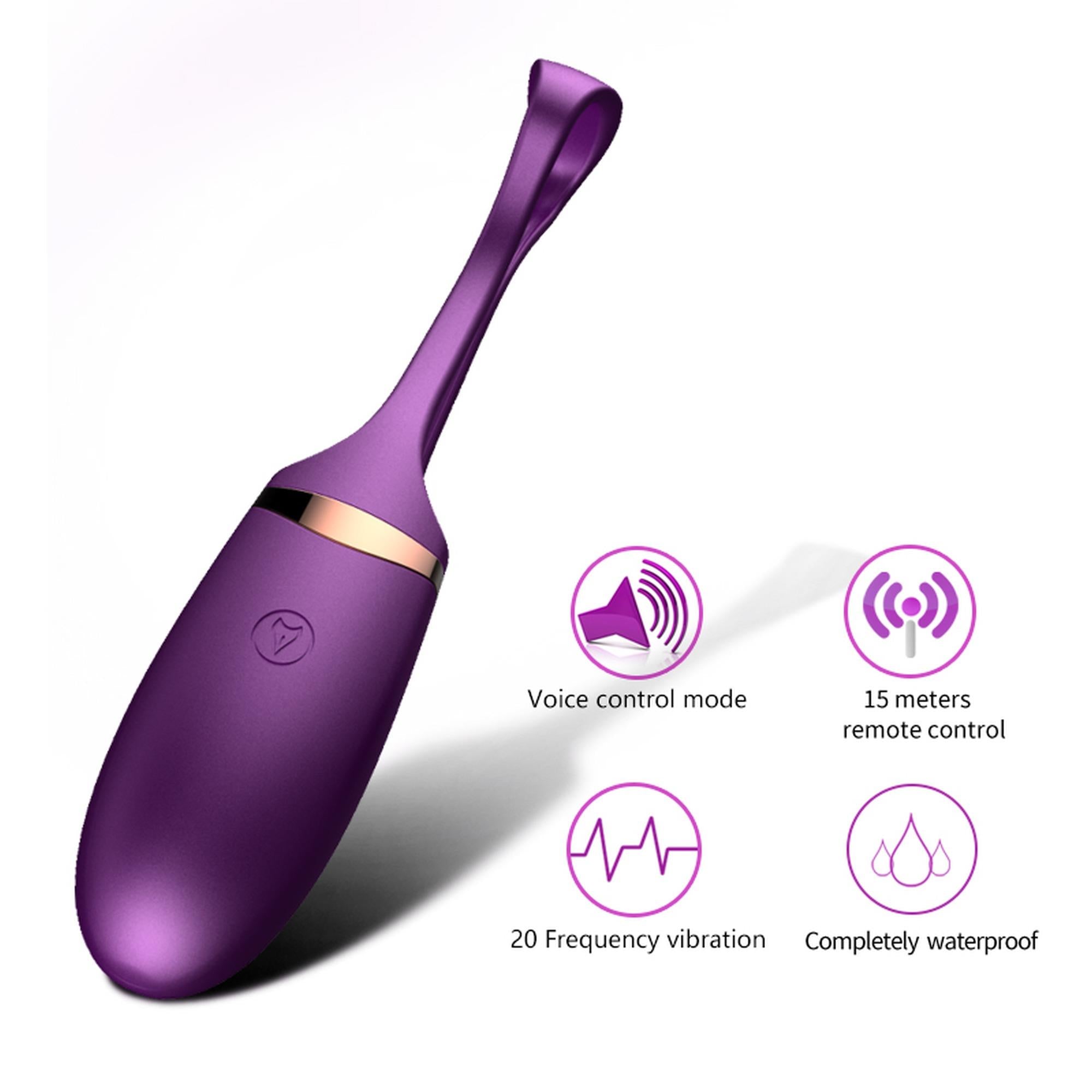 Jajko/vibr-Vibrating Silicone Love EGG USB 10 fonctions / Contrôle vocal
