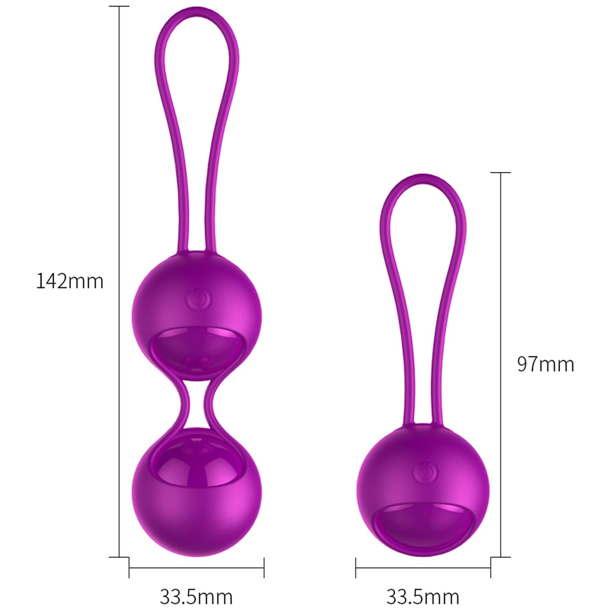 Vibrating Silicone Kegel Balls Set USB 10 Function / Remote control