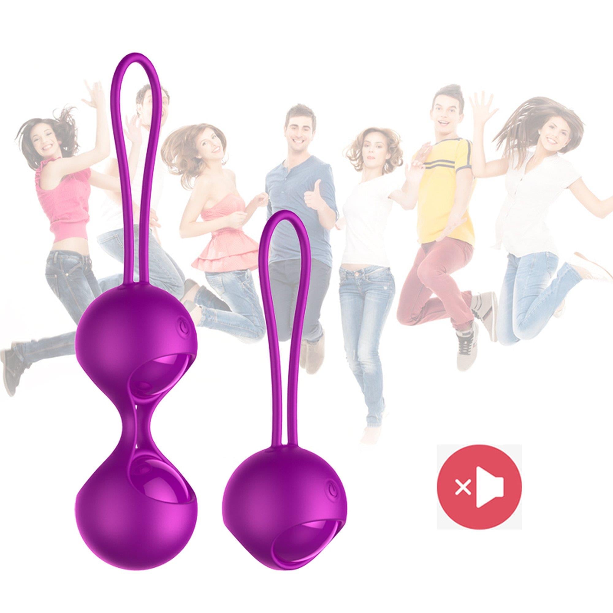 Vibrating Silicone Kegel Balls Set USB 10 Function / Remote control