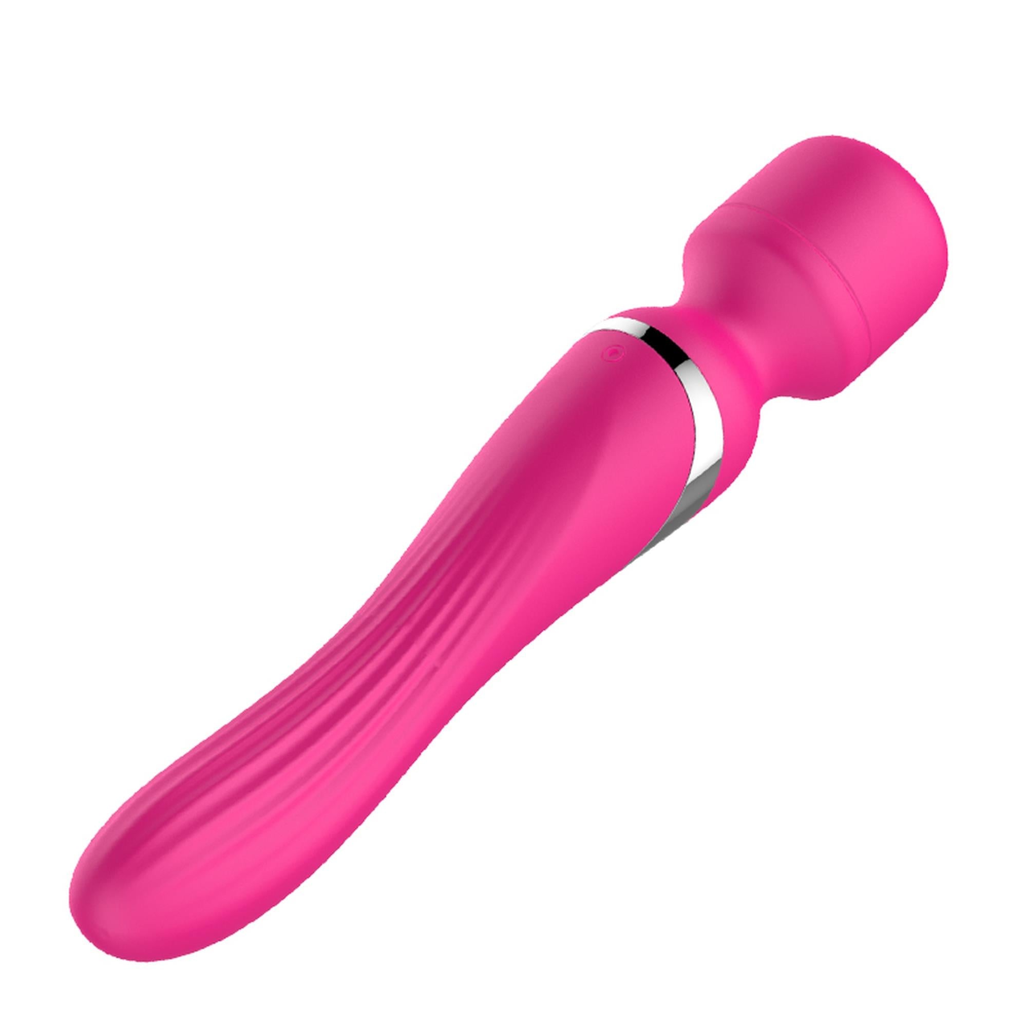 Stymulator - B - Series - Silicone Dual Massager Pulsator USB 7+7 Function (Pink)