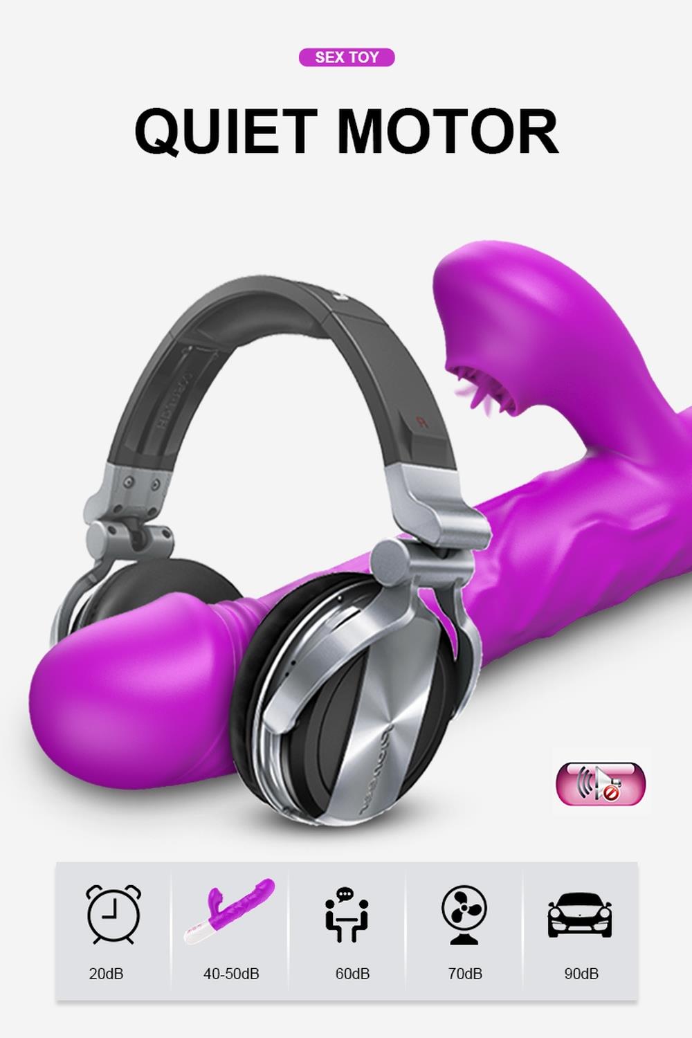 Vibromasseur - Vibromasseur langue en silicone, 10 fonctions USB
