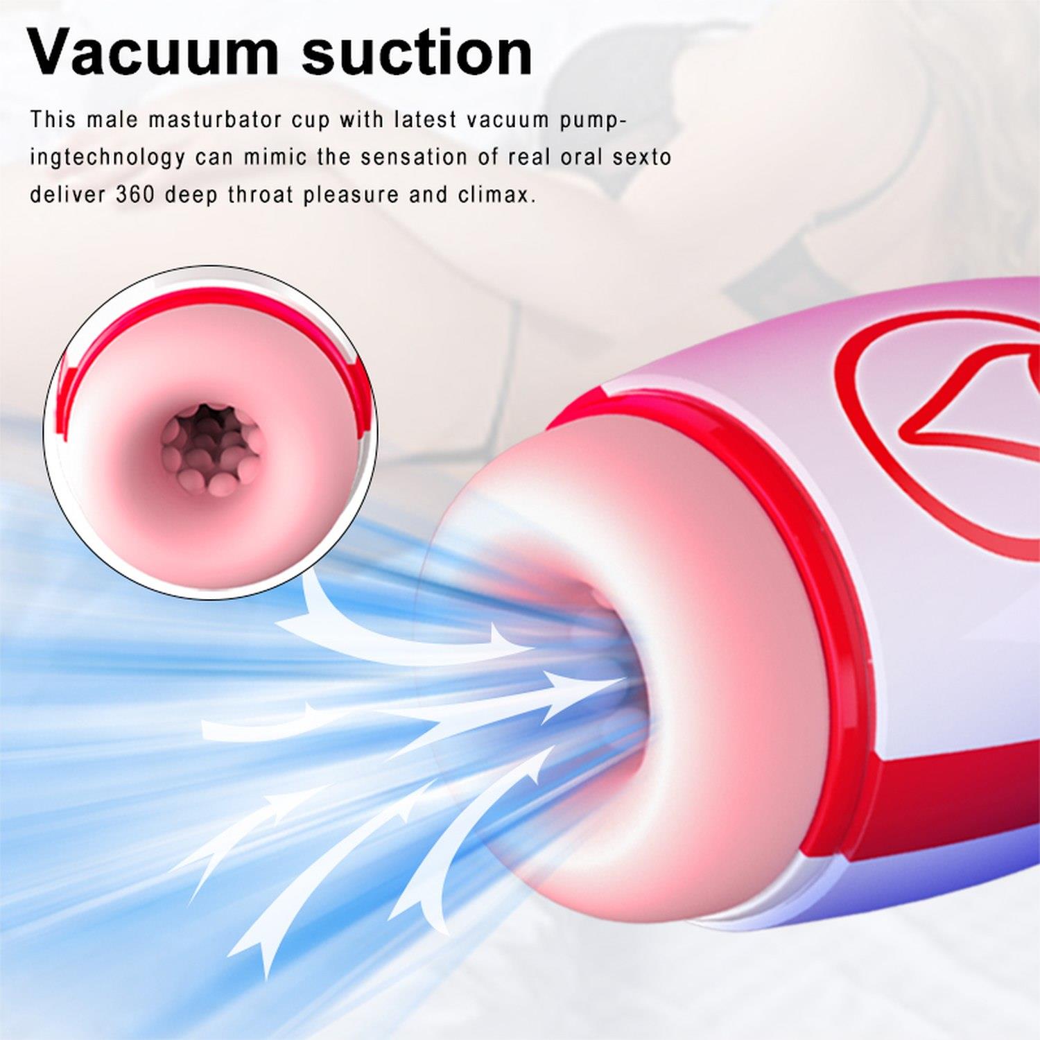 Masturbateur - Godet de masturbation vibrant, 7 puissances d'aspiration, 7 modes de vibration