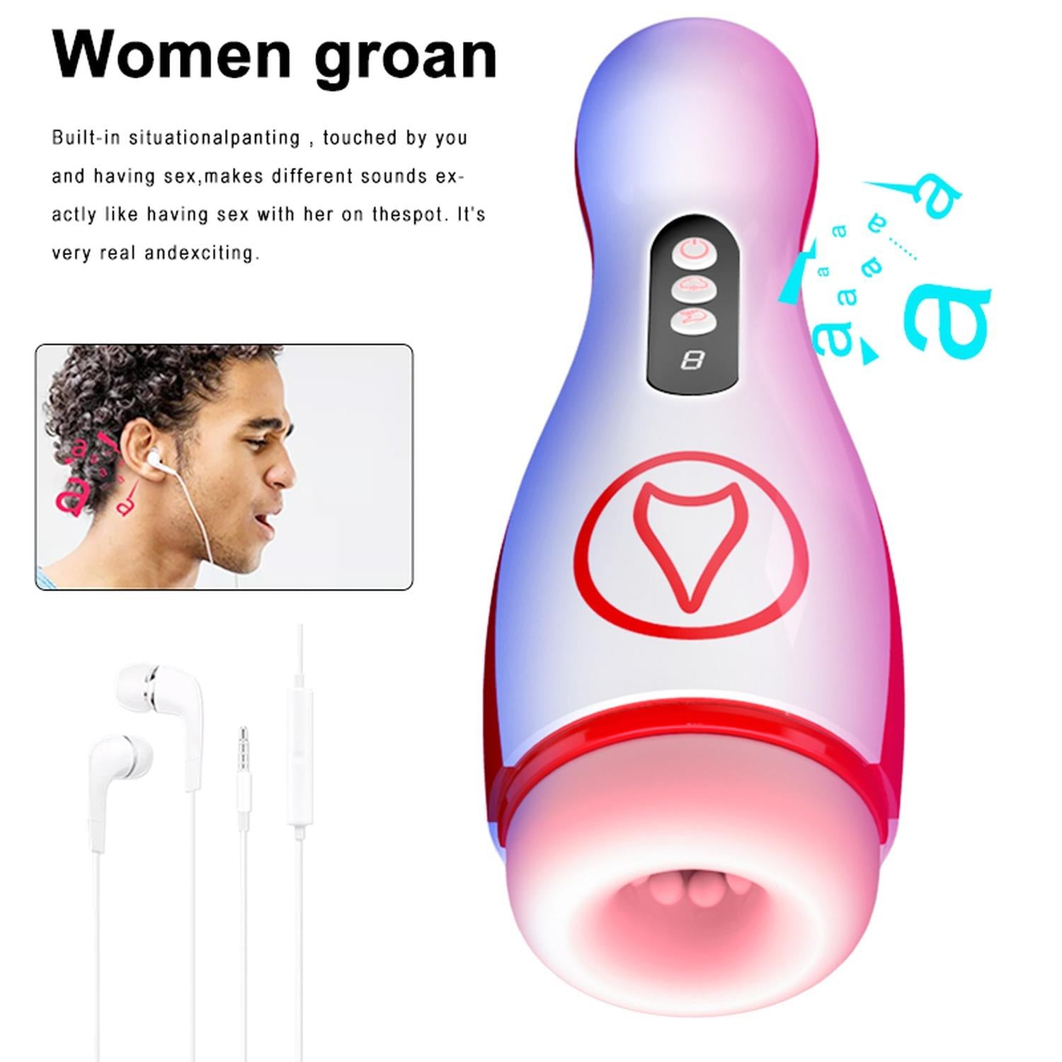 Masturbateur - Godet de masturbation vibrant, 7 puissances d'aspiration, 7 modes de vibration