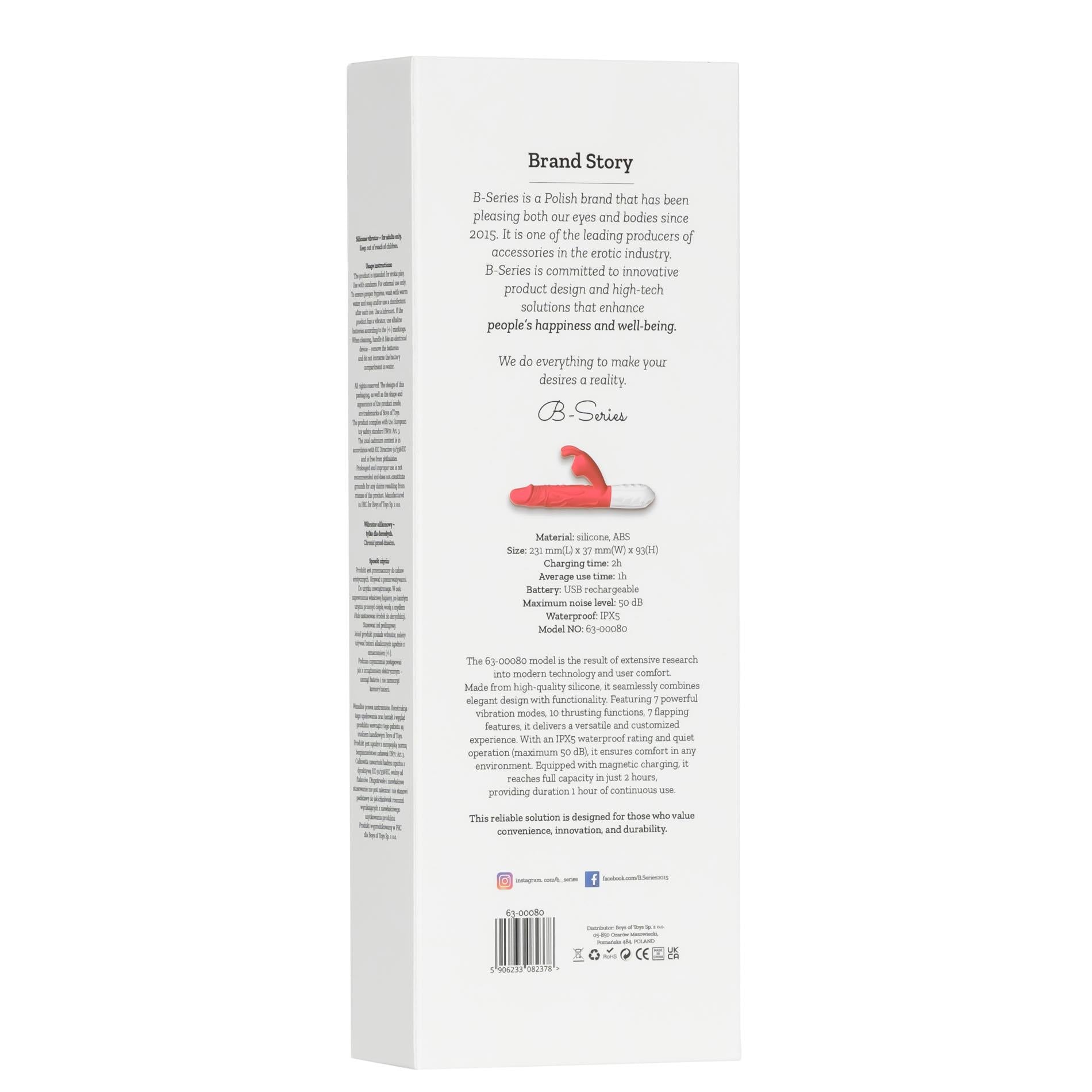 Silicone Vibrator 7 Vibration modes -
10 thrusting and
7 Flapping