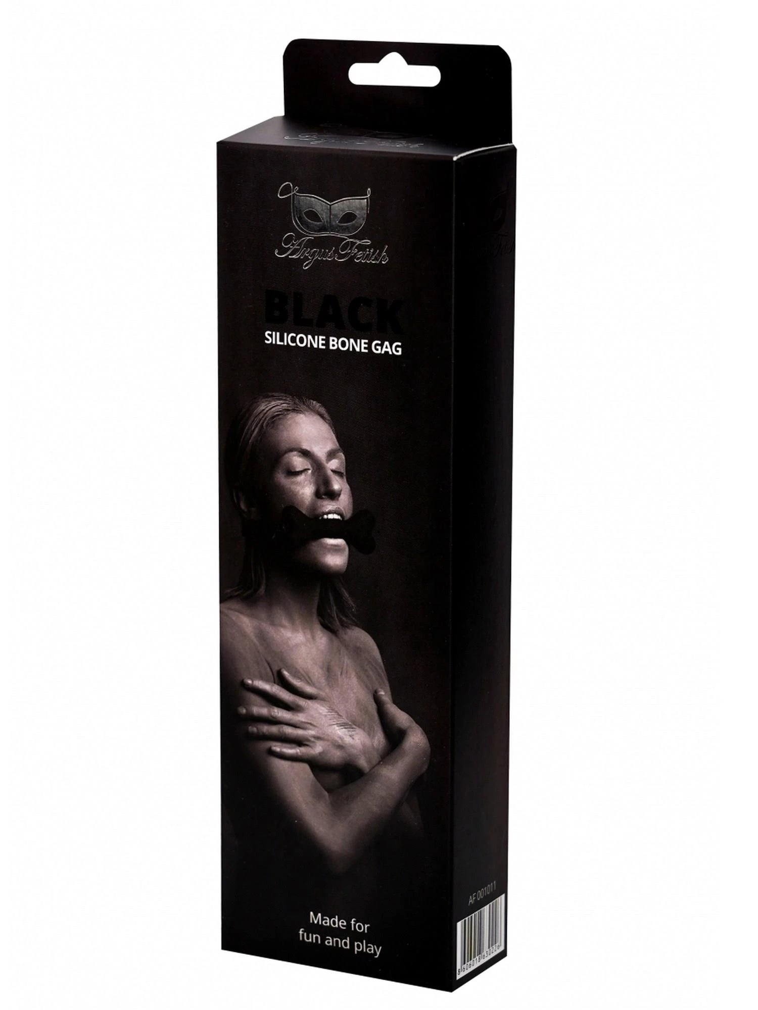 Bâillon en silicone noir en forme d'os