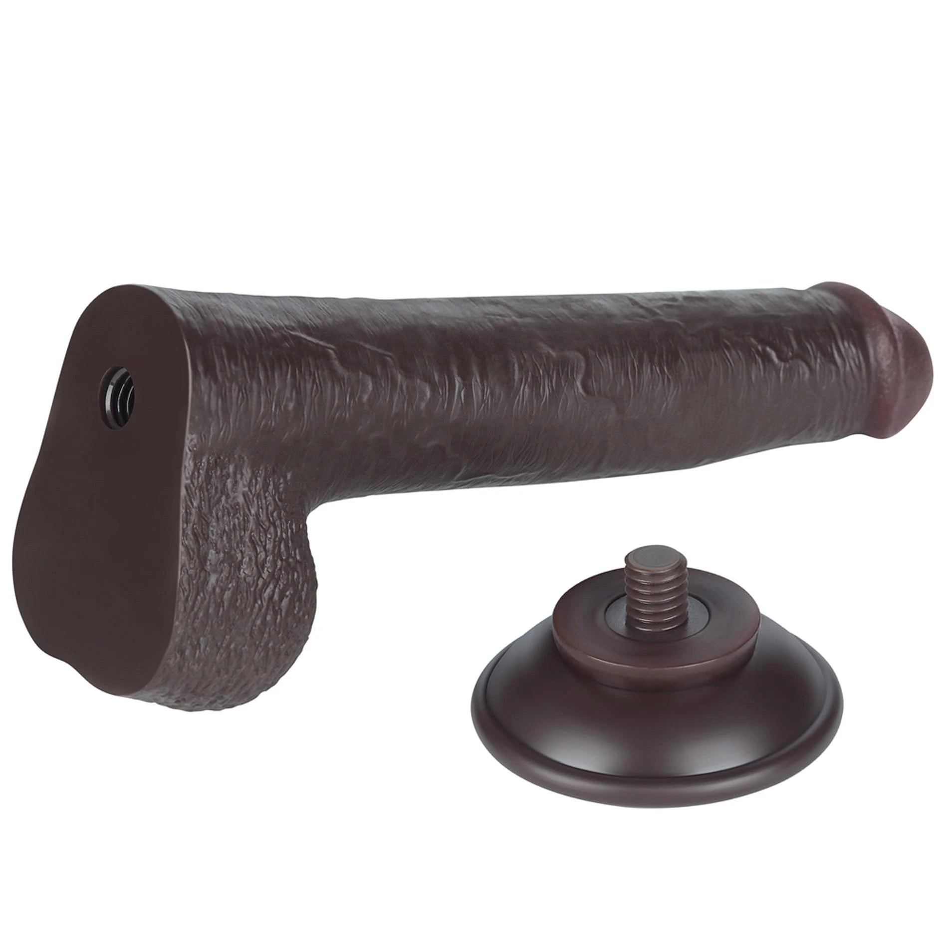 Godemichet double couche 9" noir coulissant