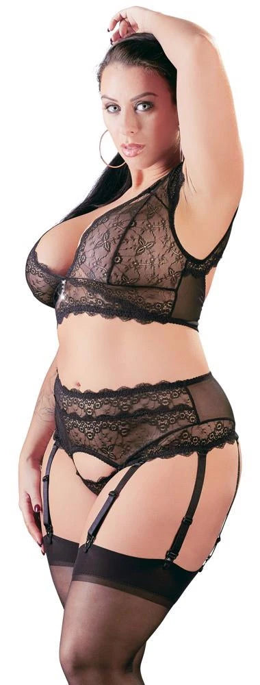 Ensemble en dentelle noir 3XL