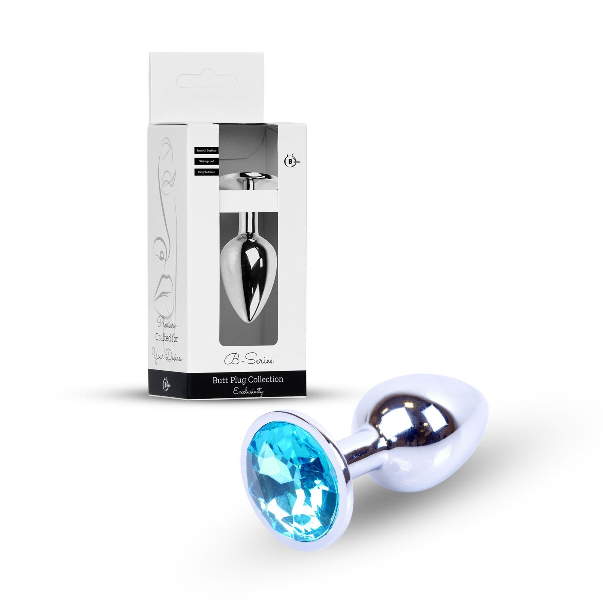 Plug-Jewellery Argent PLUG- Bleu Clair