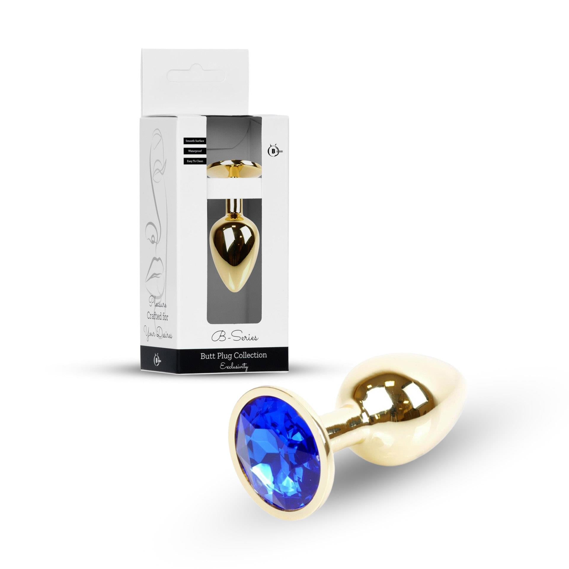 Plug-Bijoux Or PLUG- Bleu Foncé