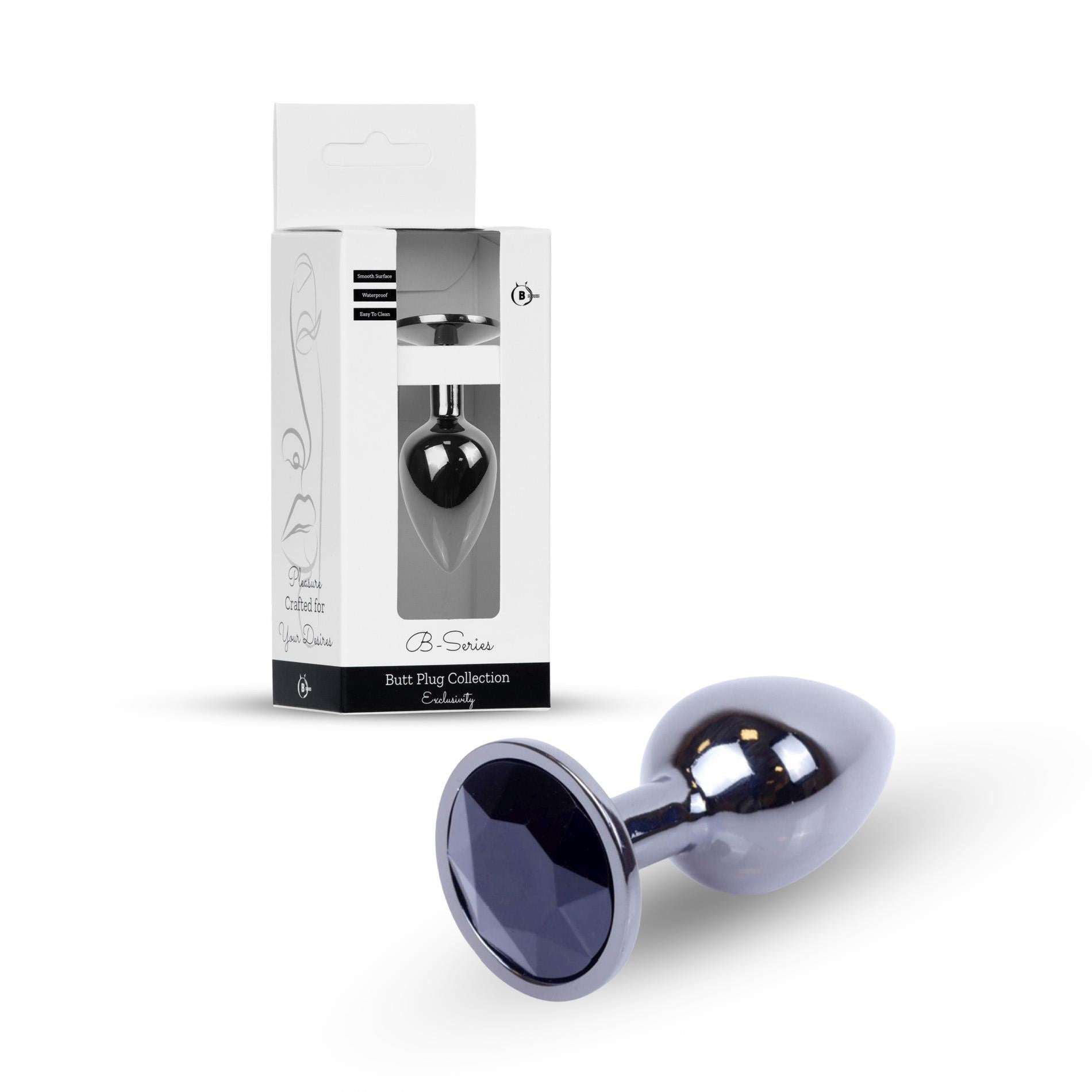 Plug-Jewellery Dark Silver PLUG- Black